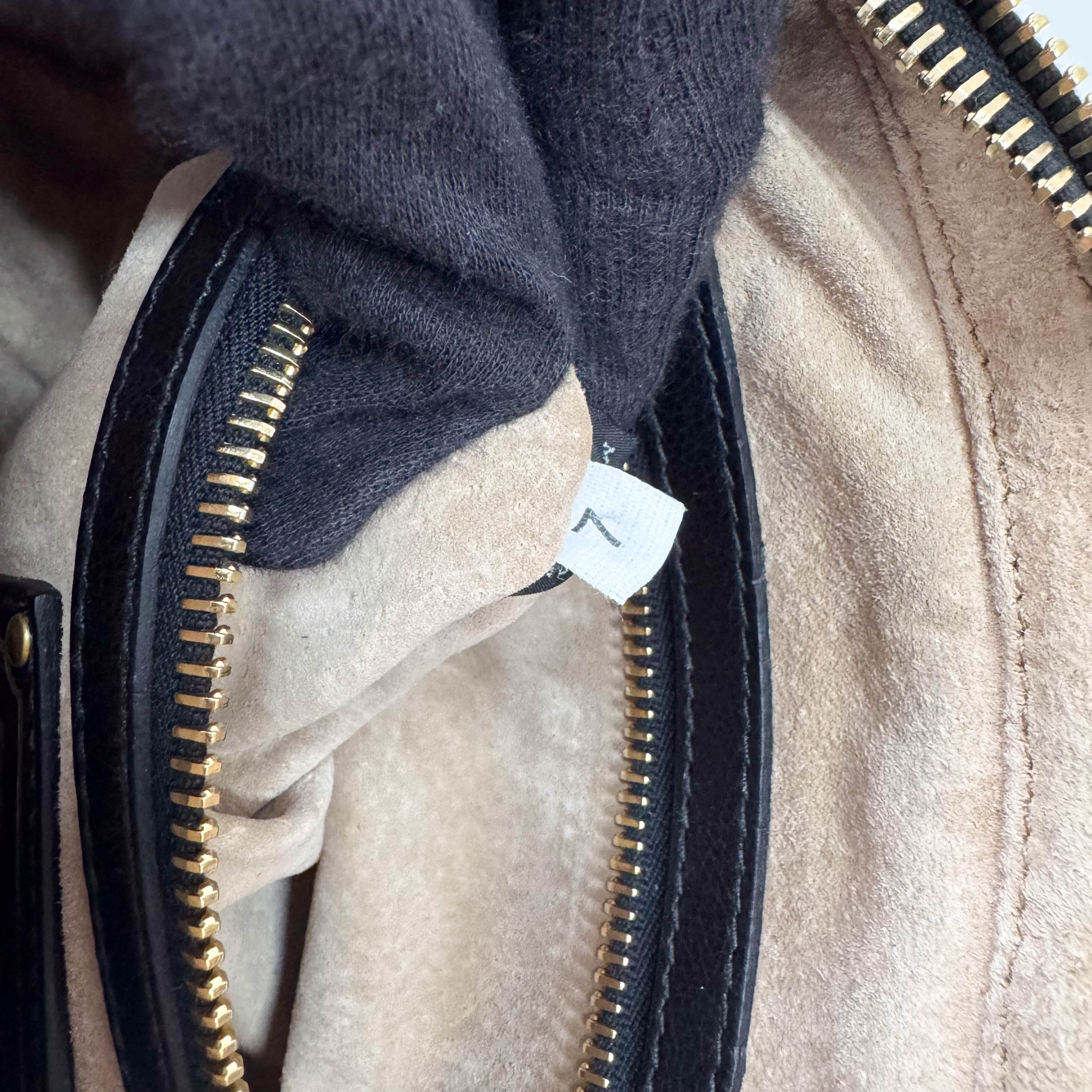 Black Leather Chain Shoulder Bag