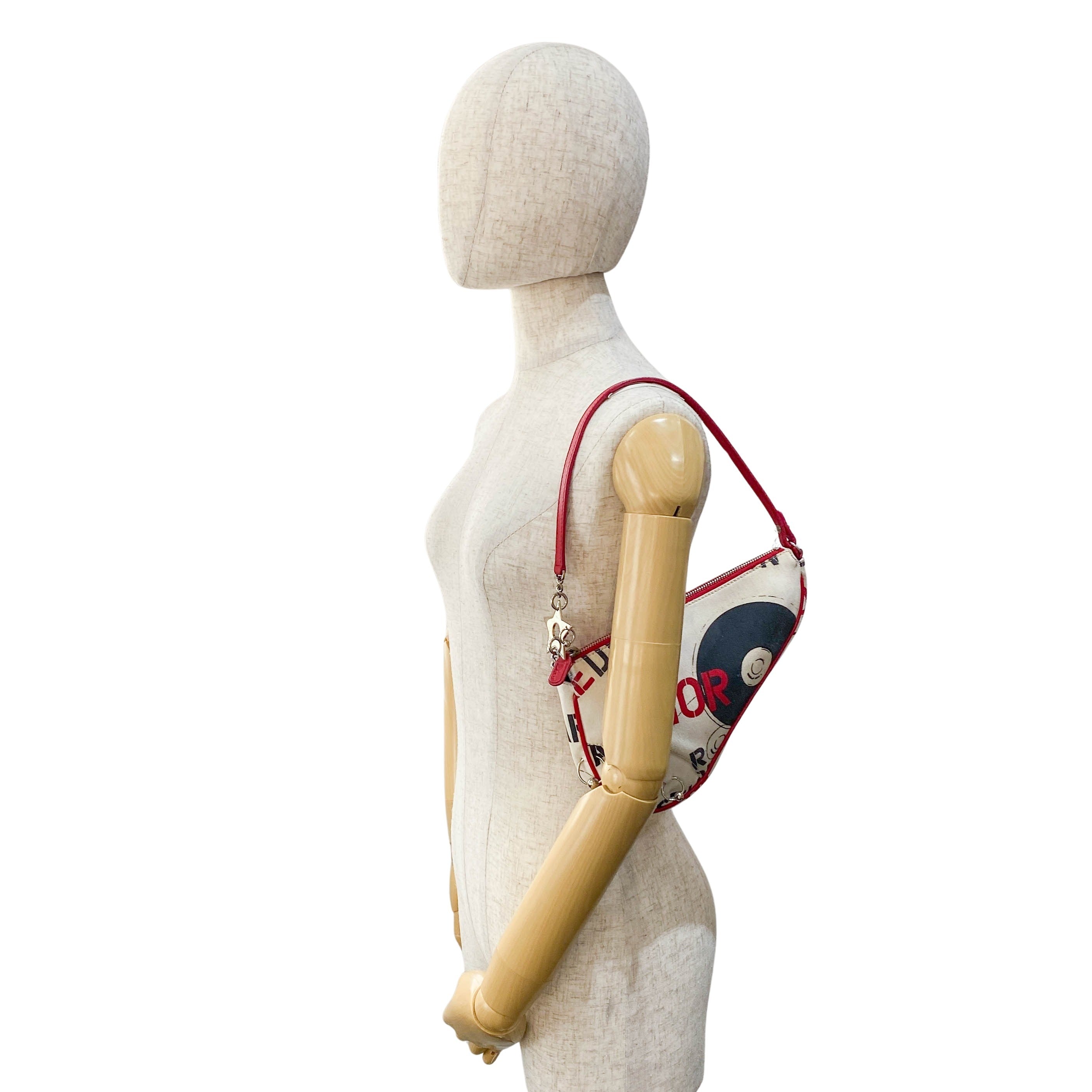 Punk Saddle Mini Neutral Canvas Shoulder Bag