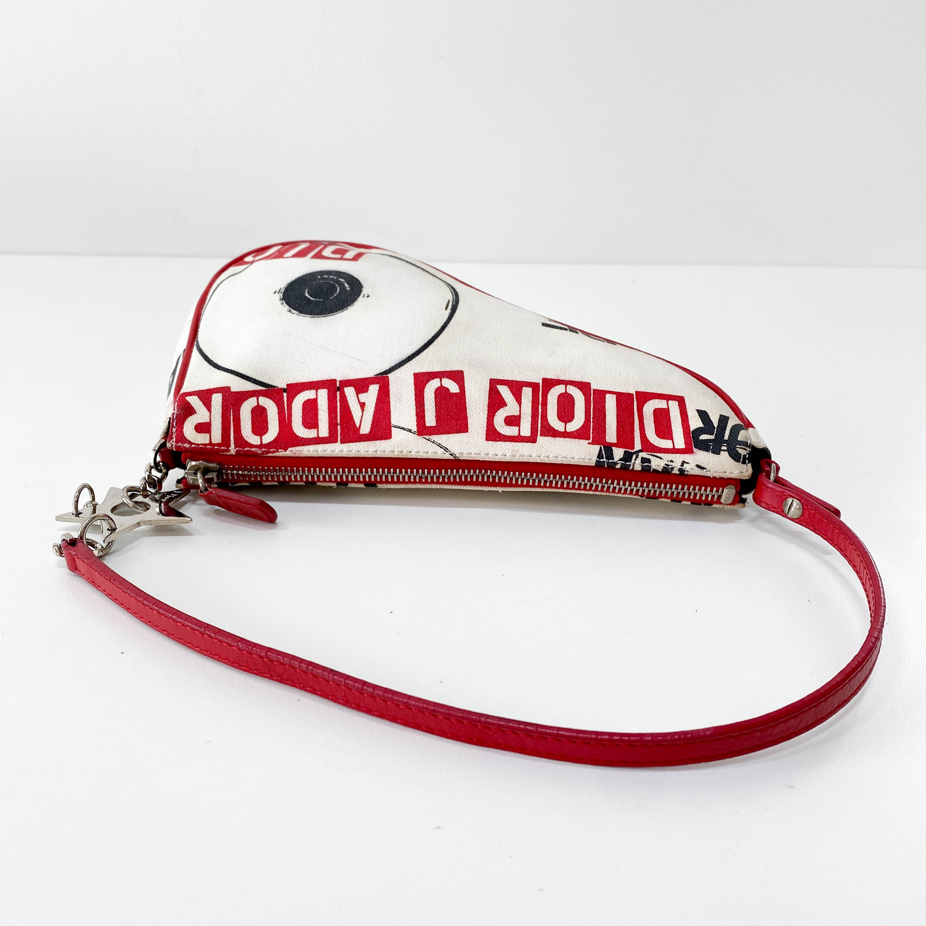 Punk Saddle Mini Neutral Canvas Shoulder Bag