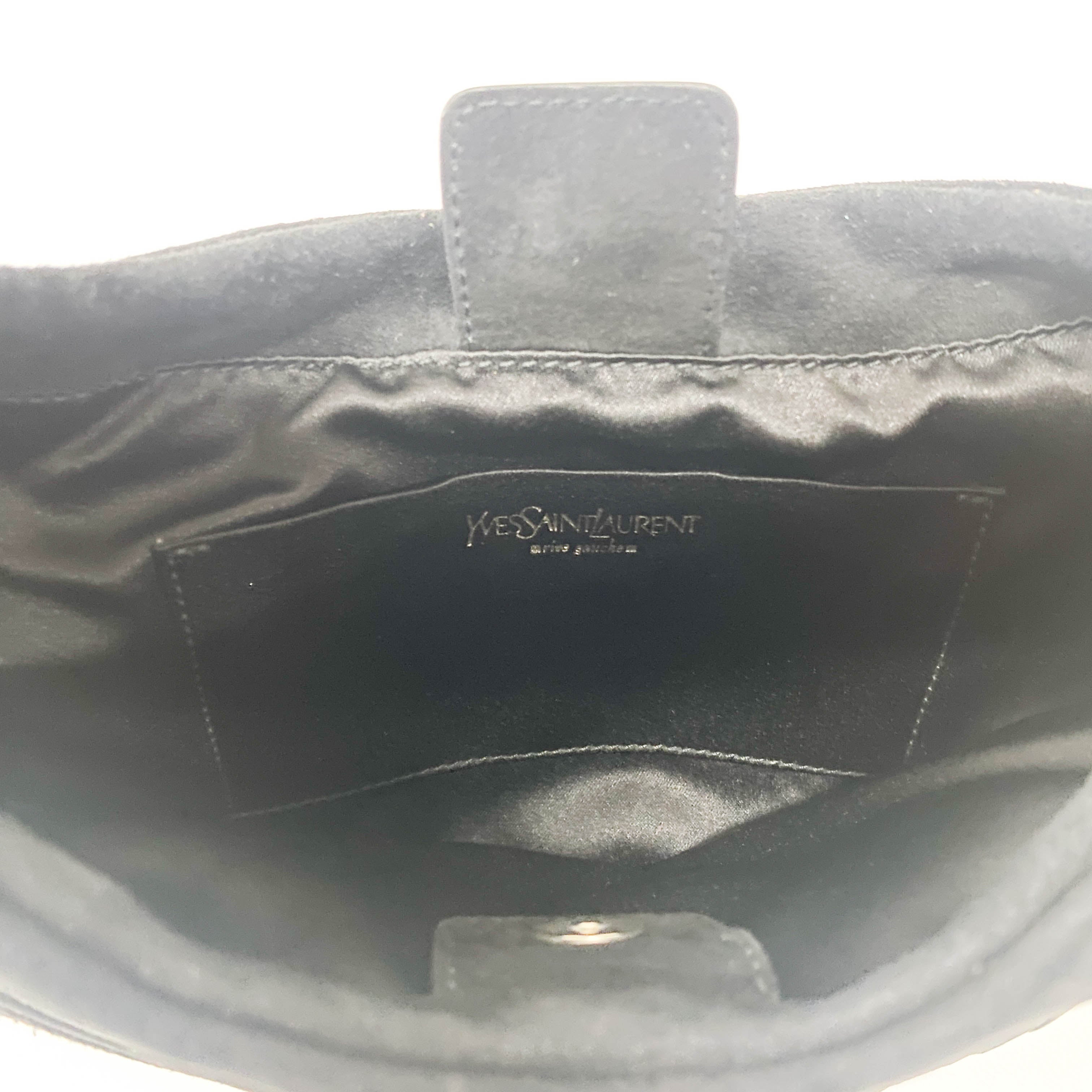 Rive Gauche Black Suede Bag