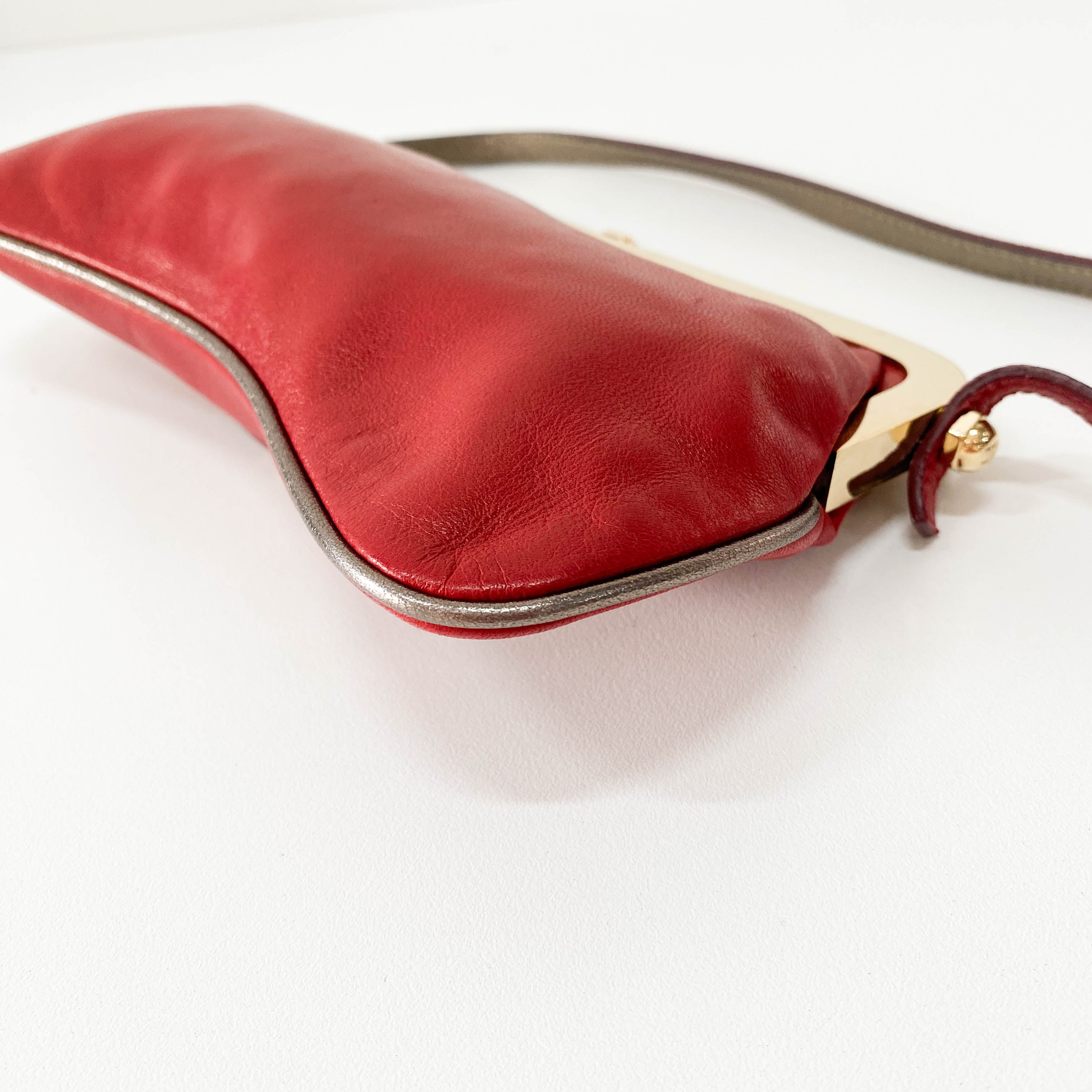 Archive Red Leather Mini Shoulder Bag