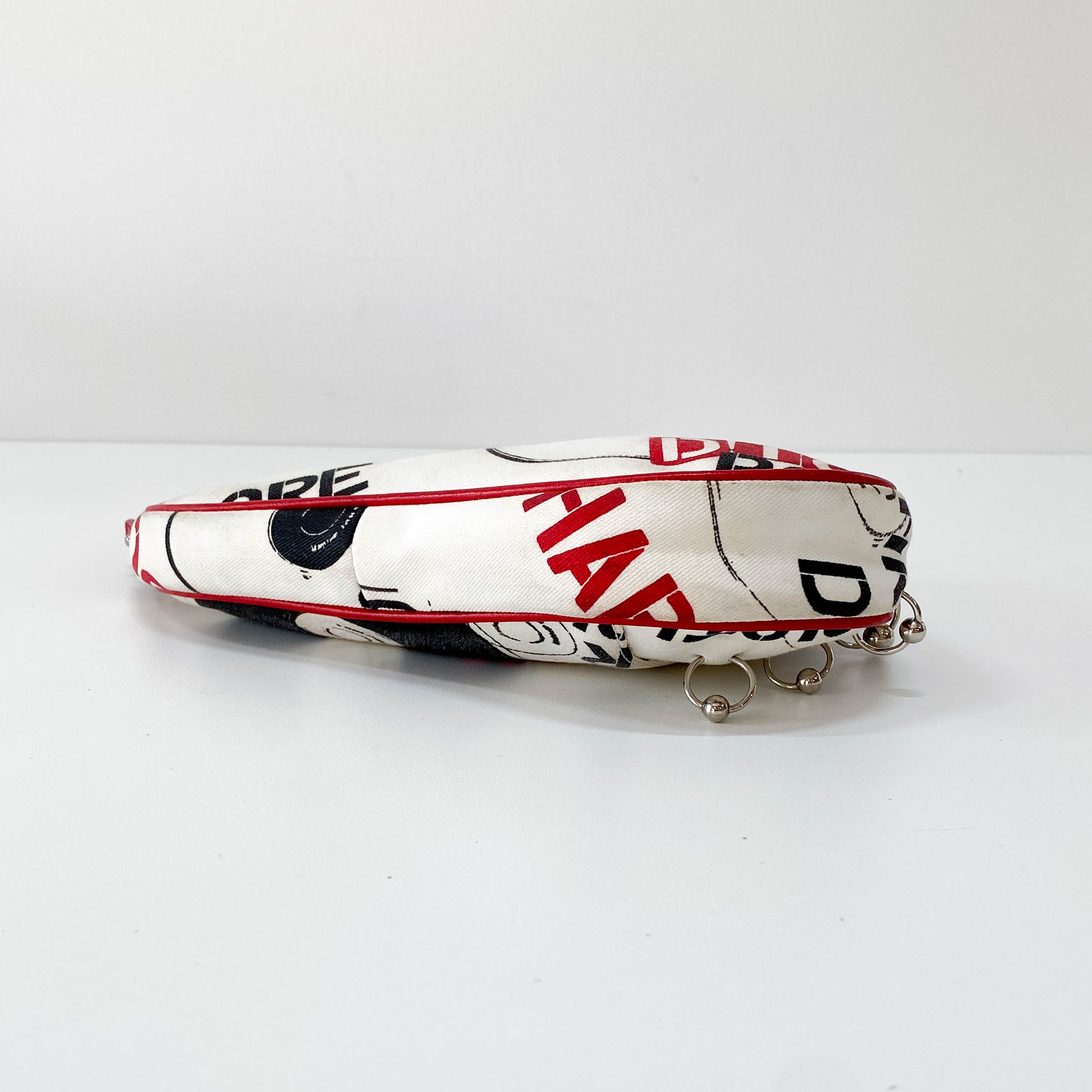 Punk Saddle Mini Neutral Canvas Shoulder Bag