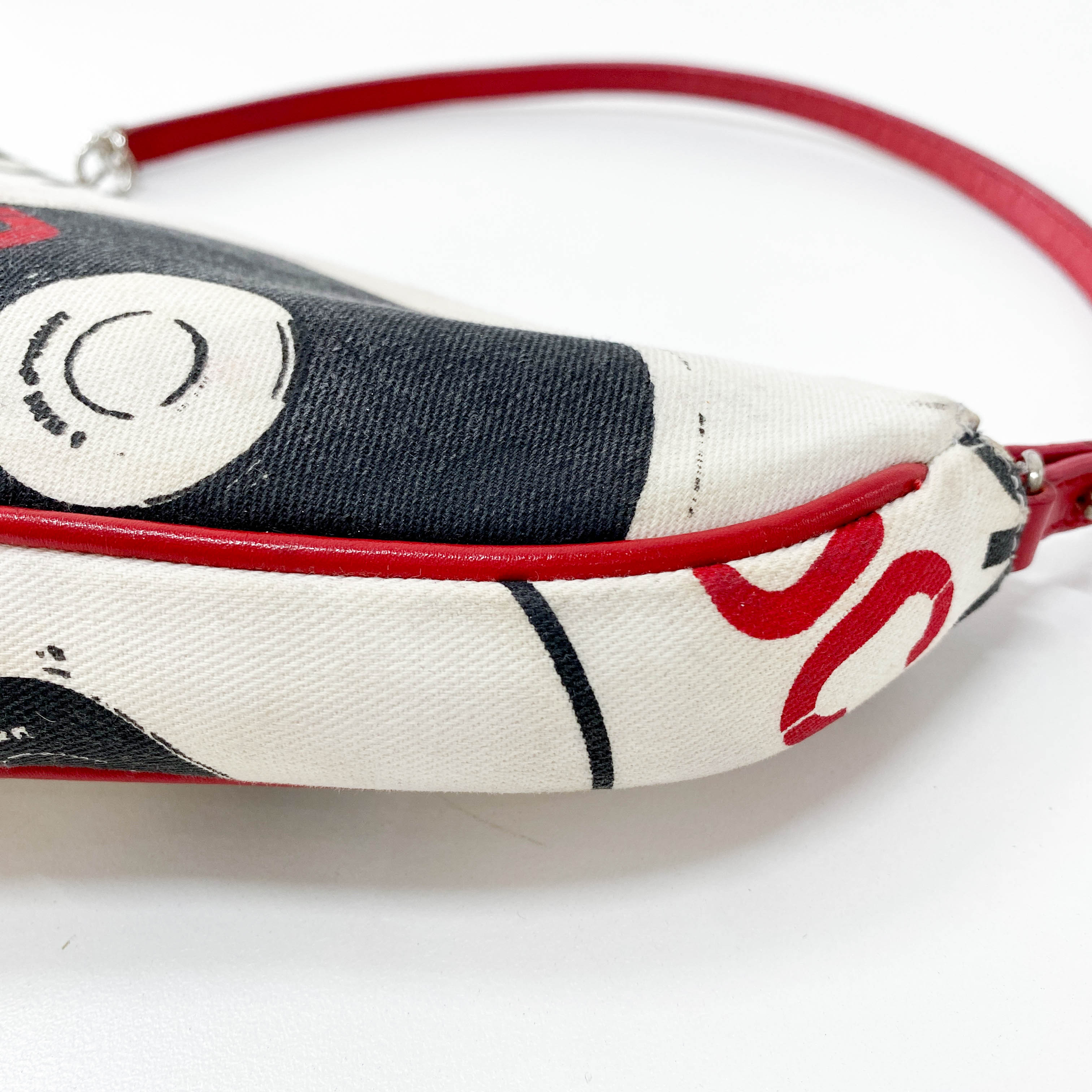 Punk Saddle Mini Neutral Canvas Shoulder Bag