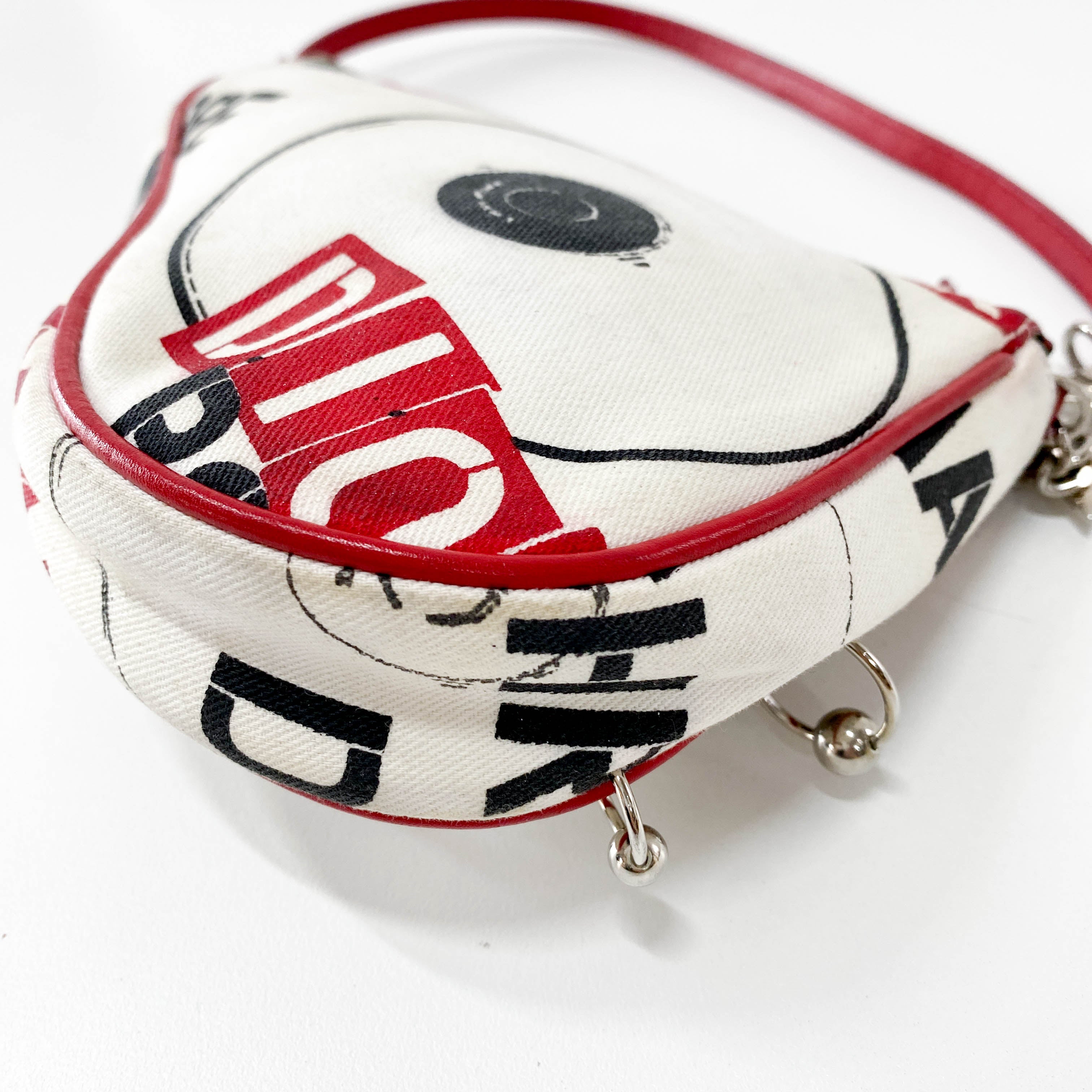 Punk Saddle Mini Neutral Canvas Shoulder Bag