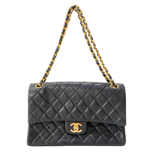 Timeless Classic Double Flap Black Chain Shoulder Bag