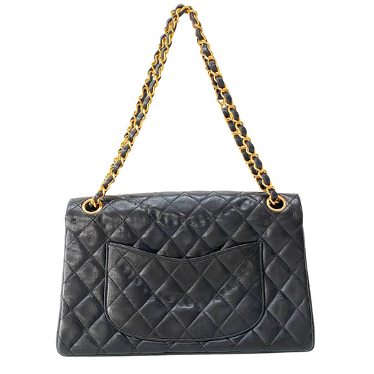 Timeless Classic Double Flap Black Chain Shoulder Bag