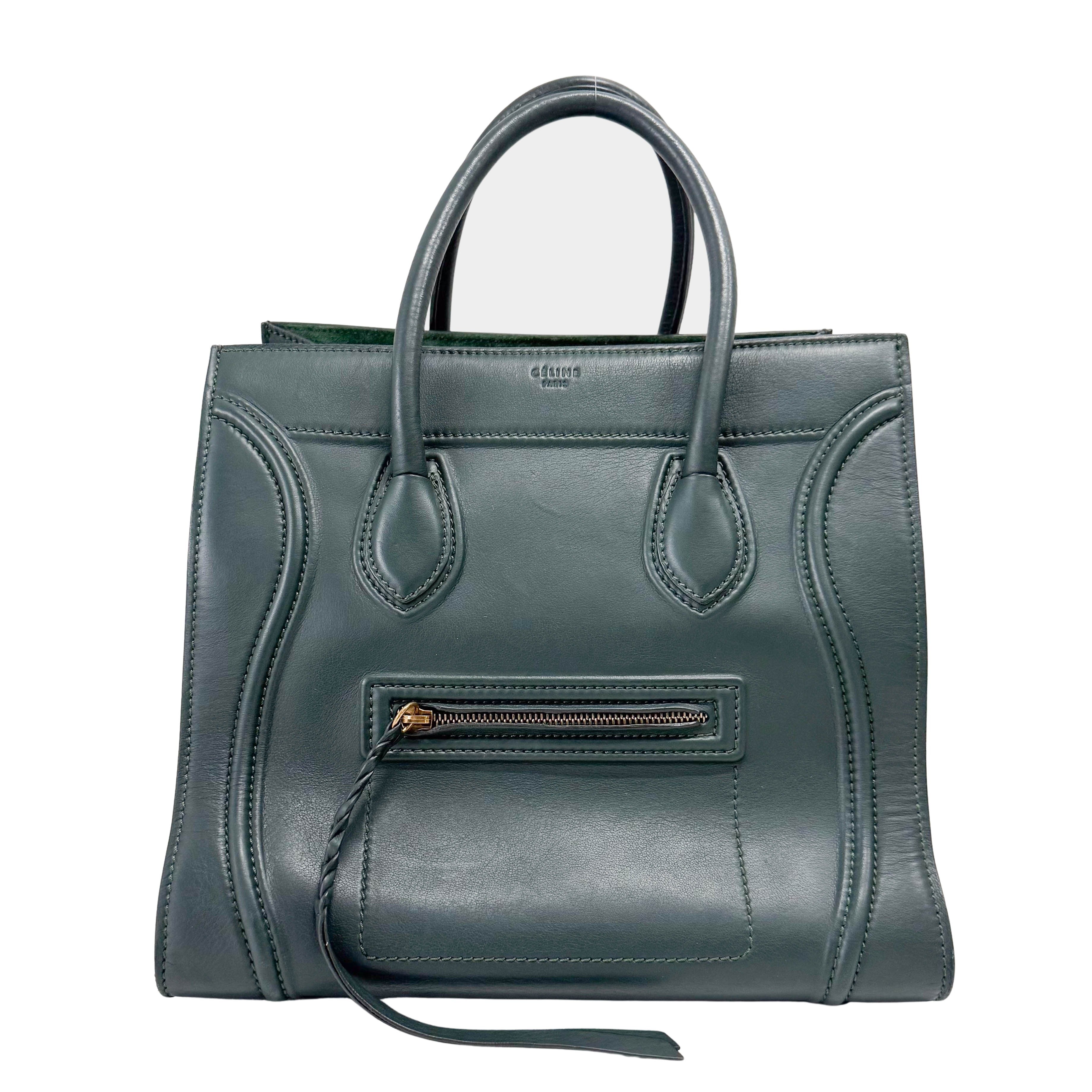 Luggage Micro Green Leather Handbag