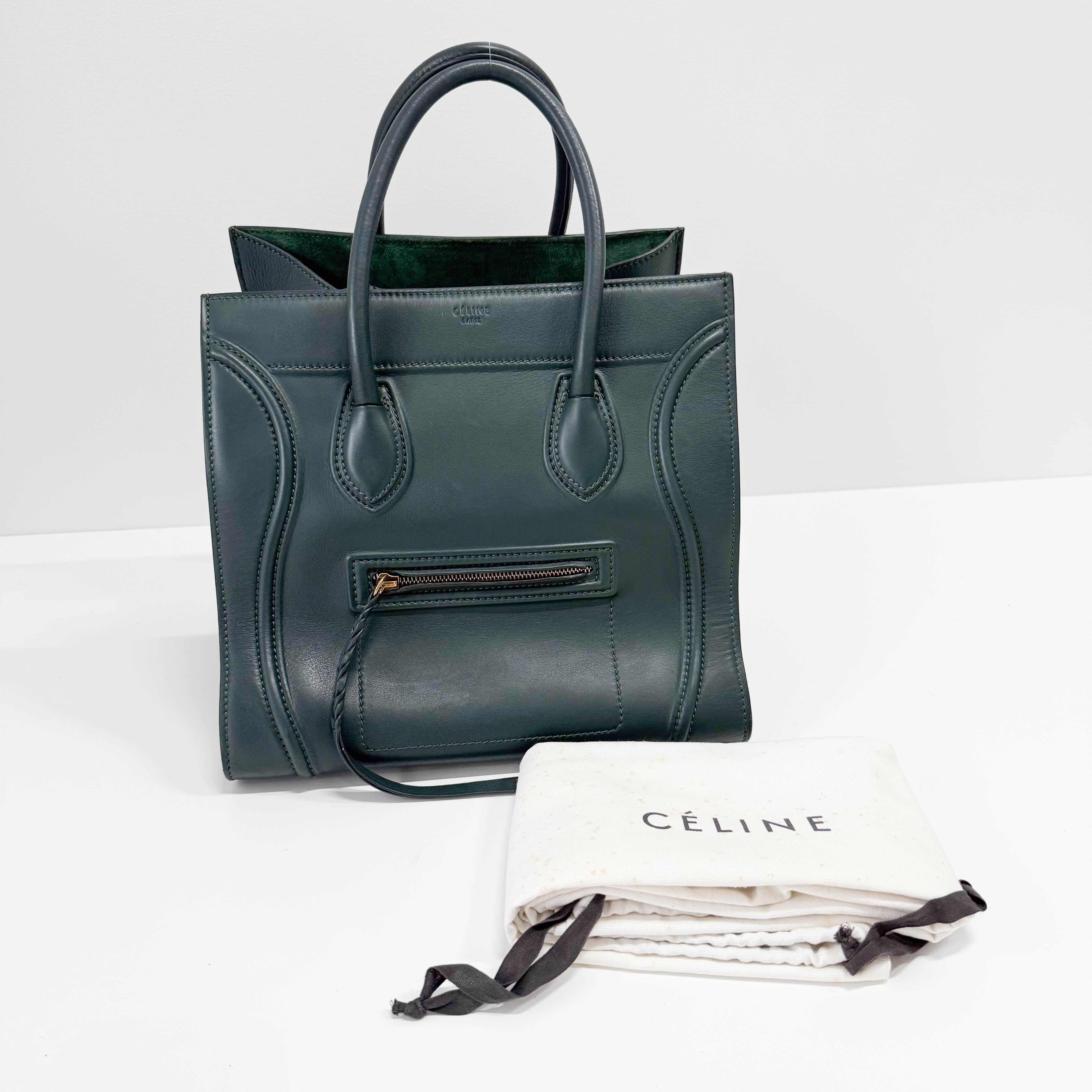 Luggage Micro Green Leather Handbag