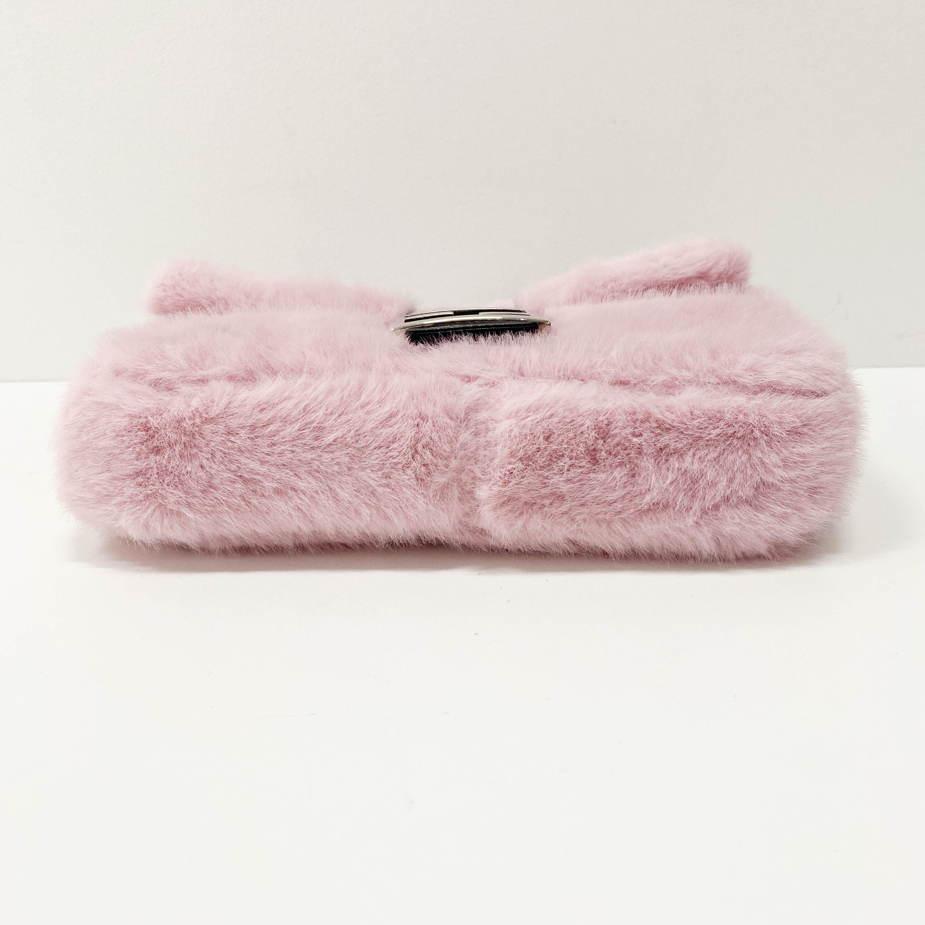 Baguette Candy Pink Lilac Fur Baguette Bag