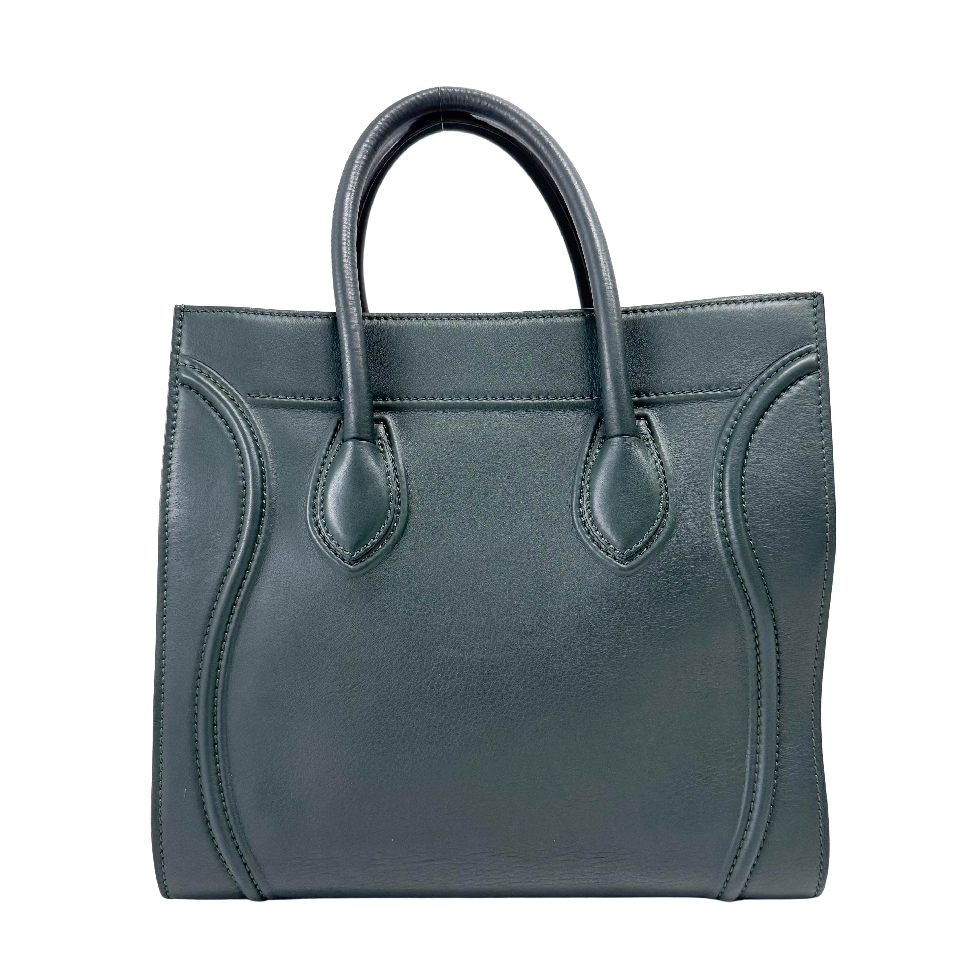 Luggage Micro Green Leather Handbag