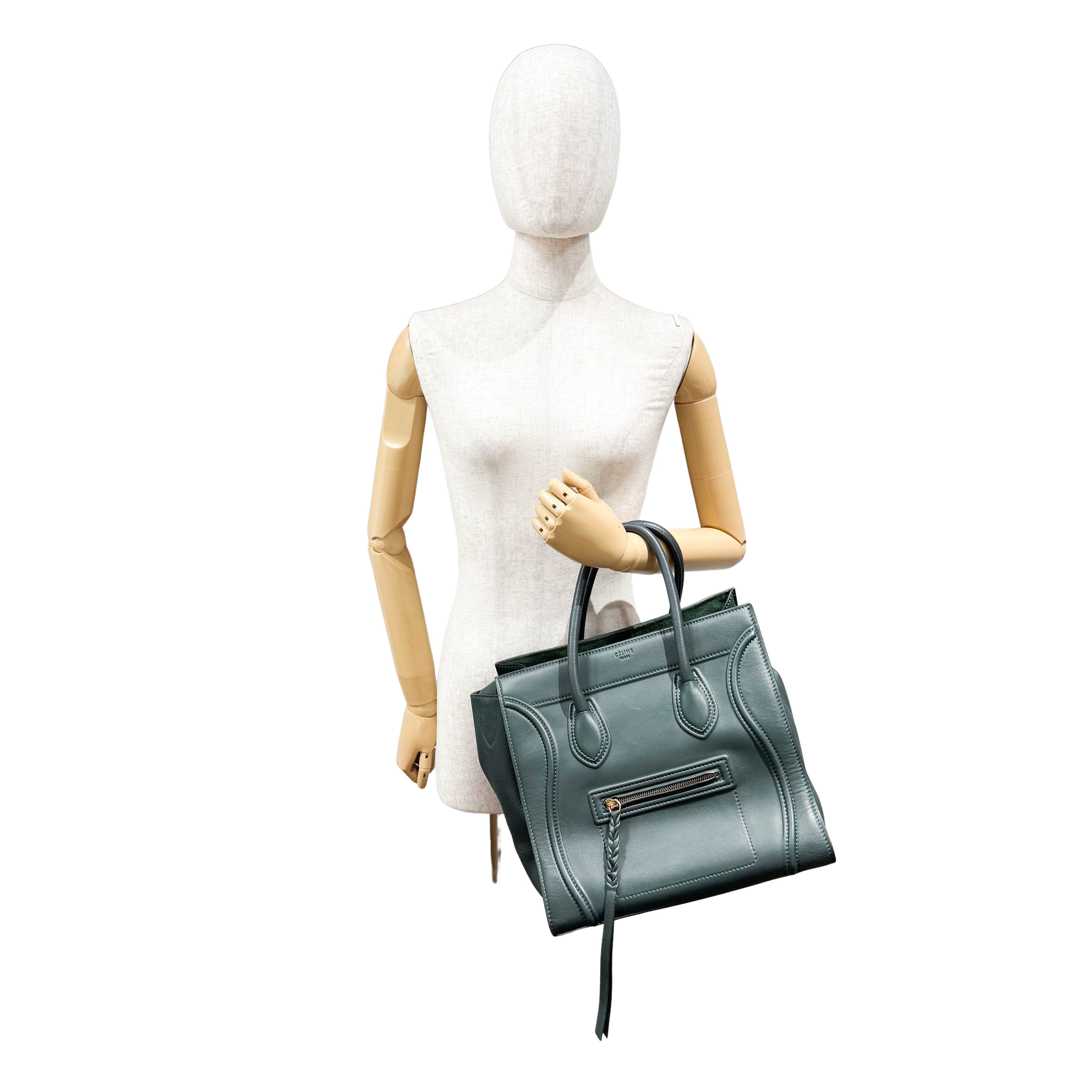 Luggage Micro Green Leather Handbag