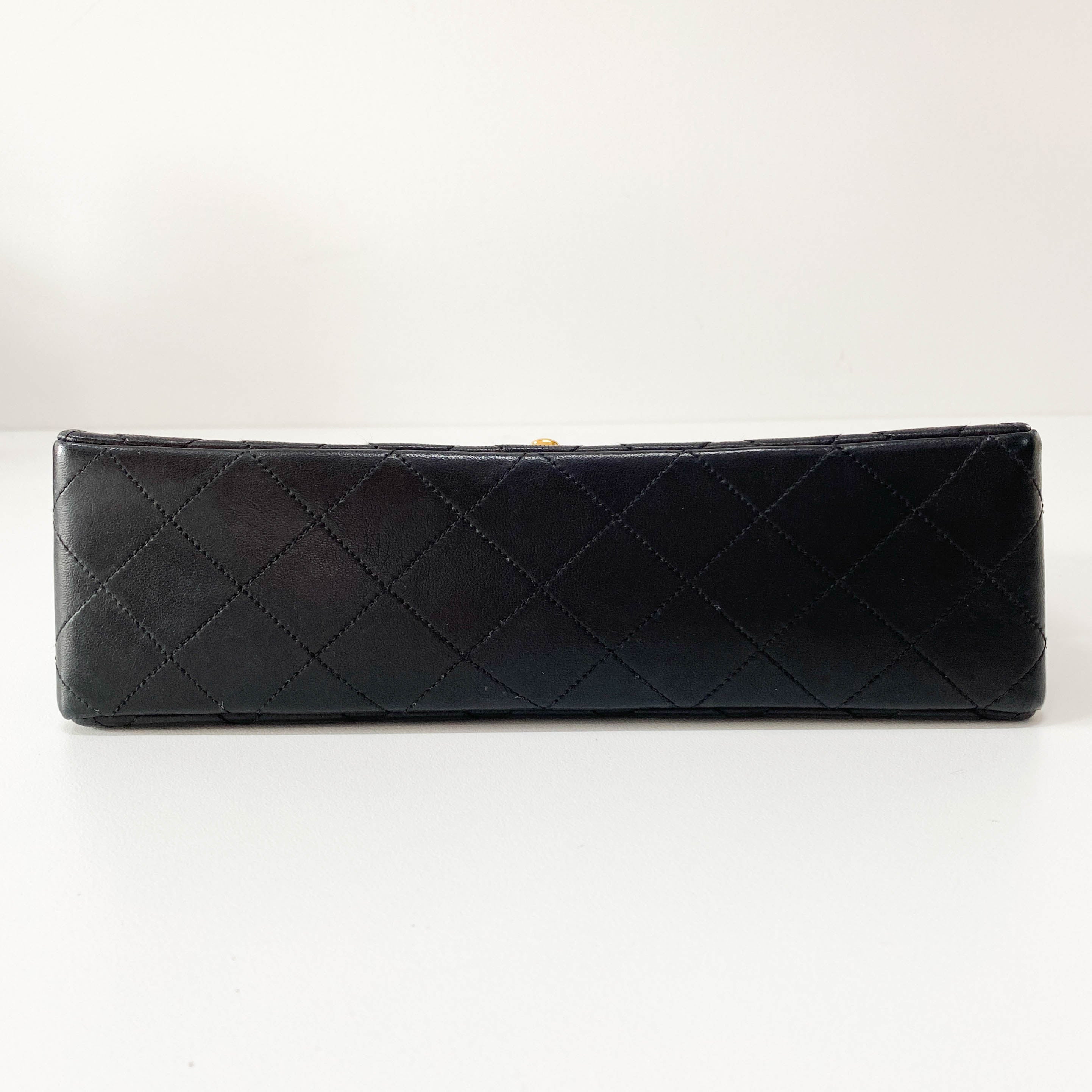 Timeless Classic Double Flap Black Chain Shoulder Bag