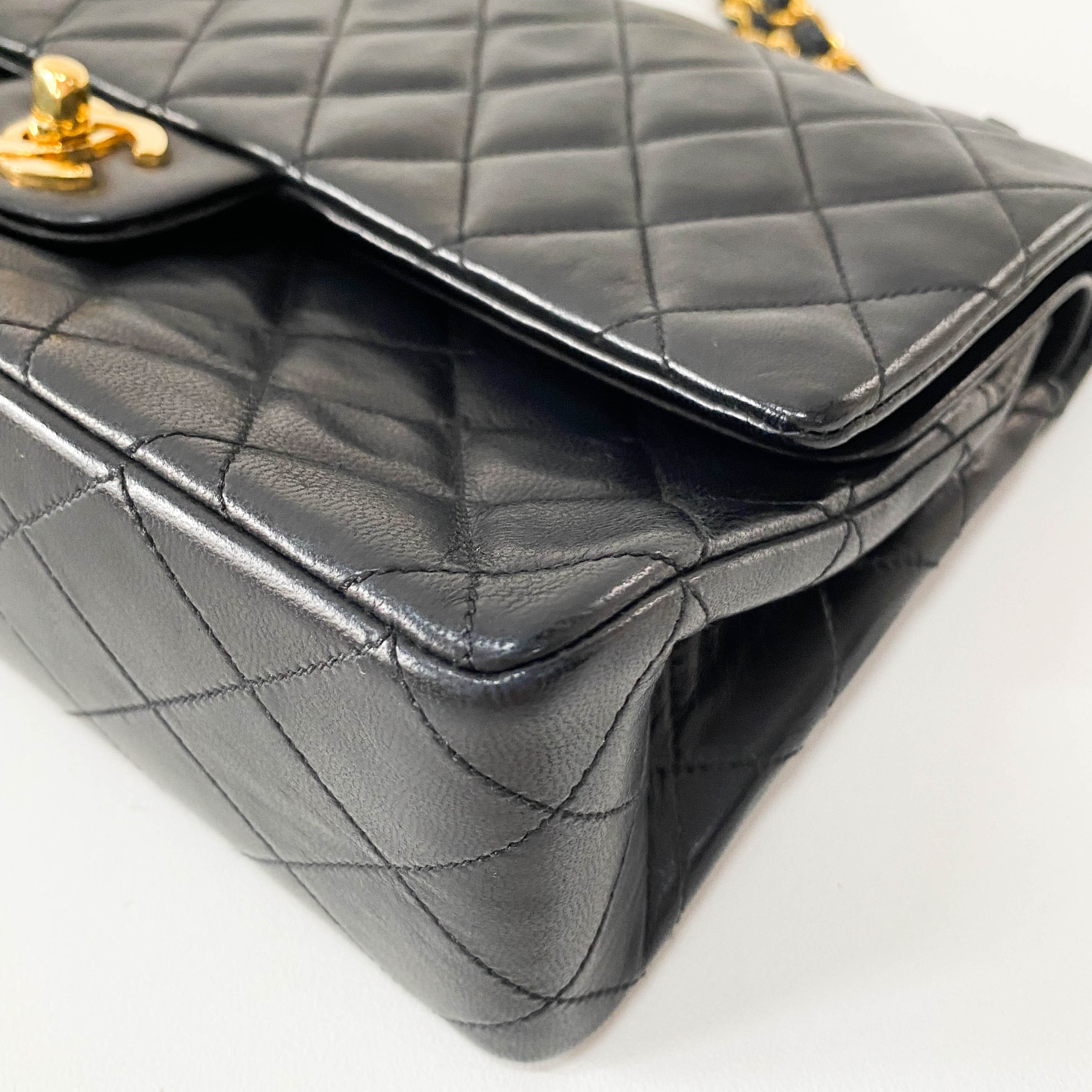 Timeless Classic Double Flap Black Chain Shoulder Bag