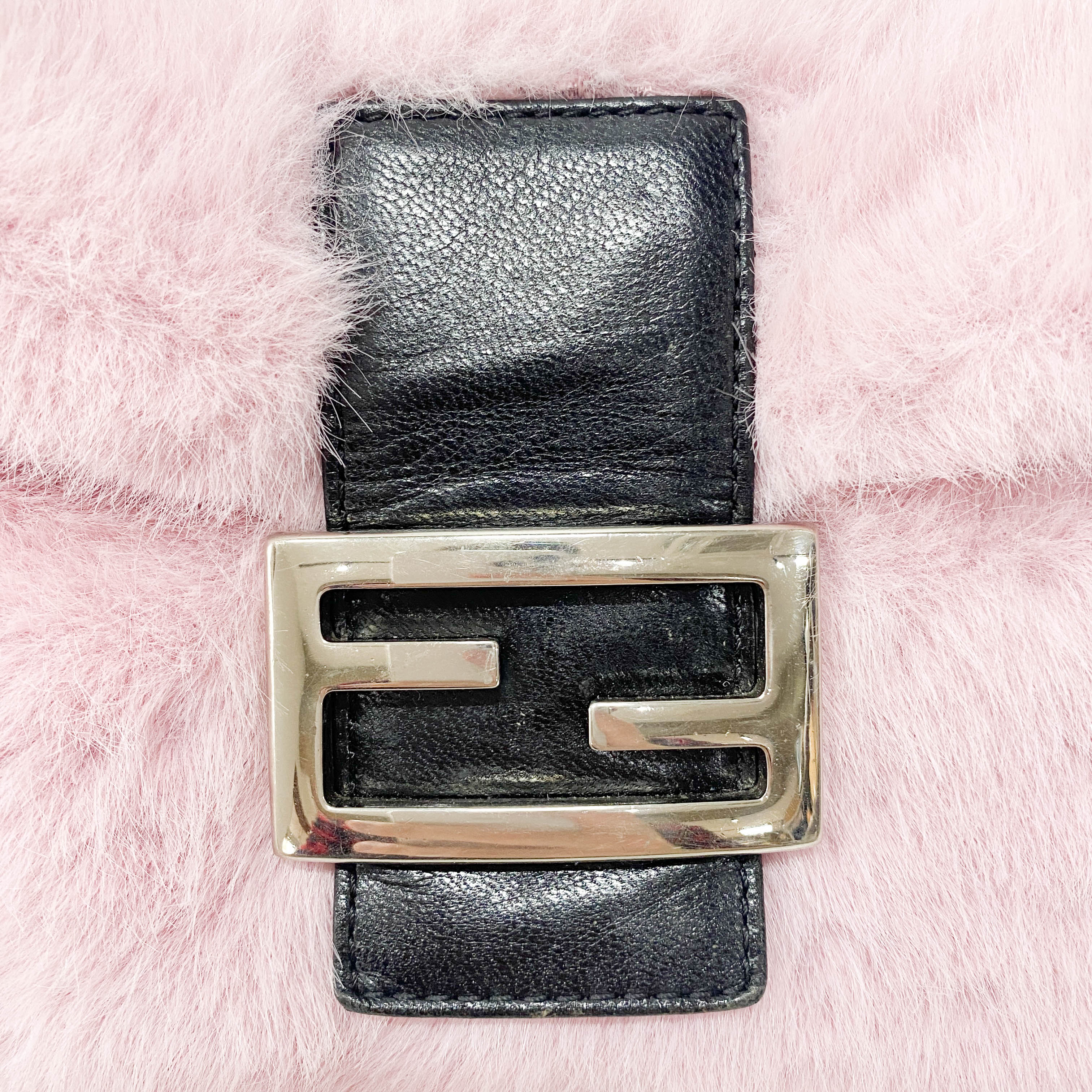 Baguette Candy Pink Lilac Fur Baguette Bag