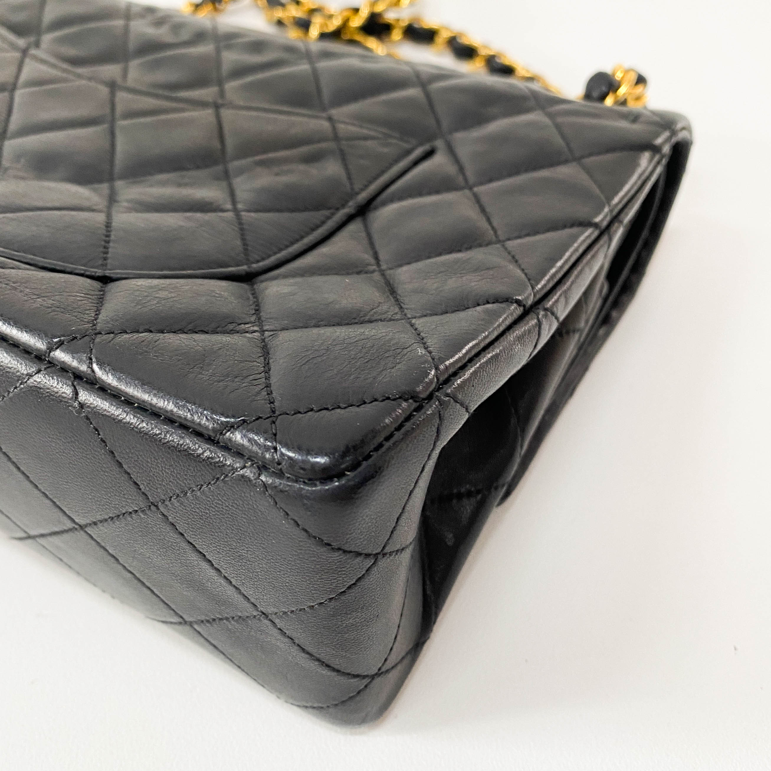 Timeless Classic Double Flap Black Chain Shoulder Bag