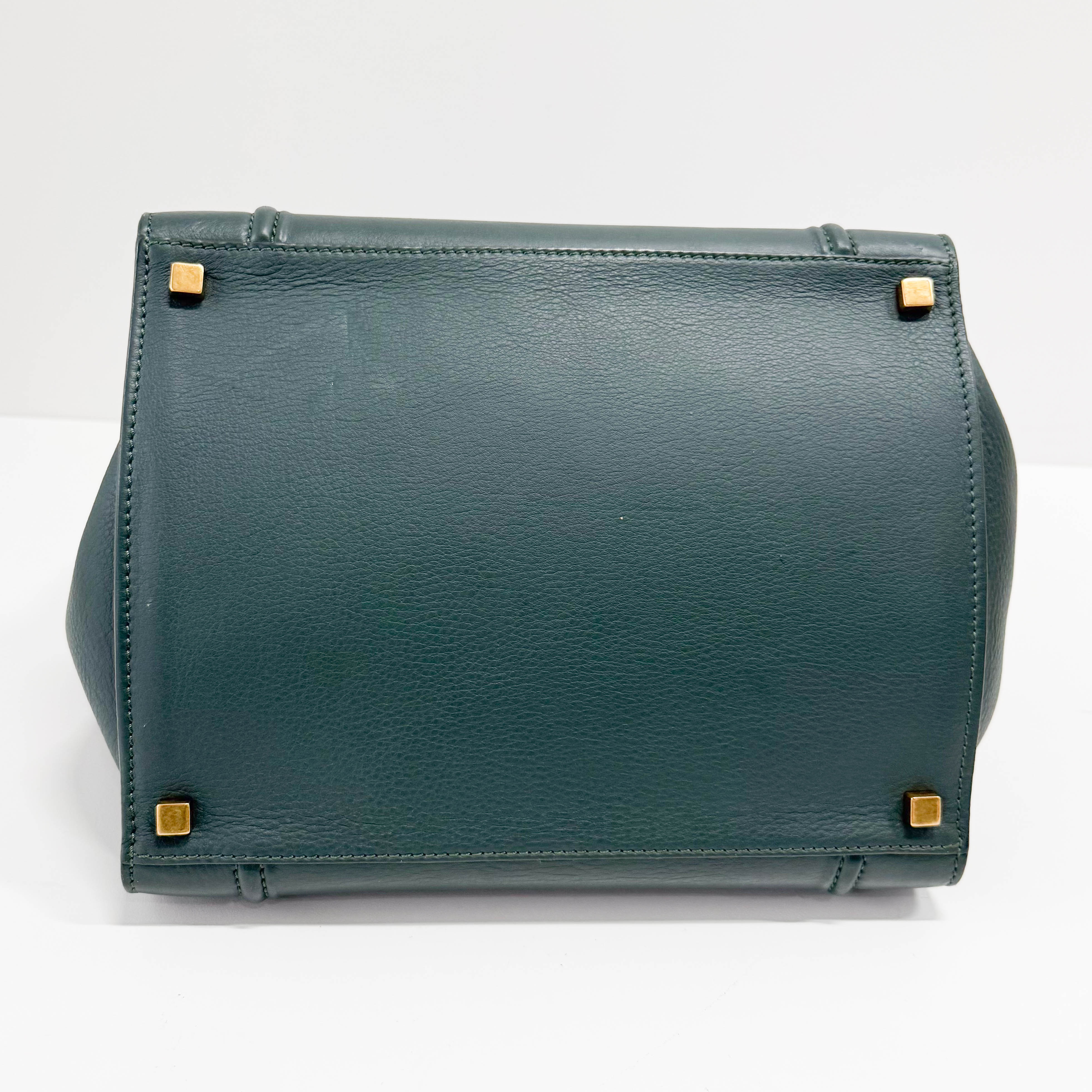 Luggage Micro Green Leather Handbag