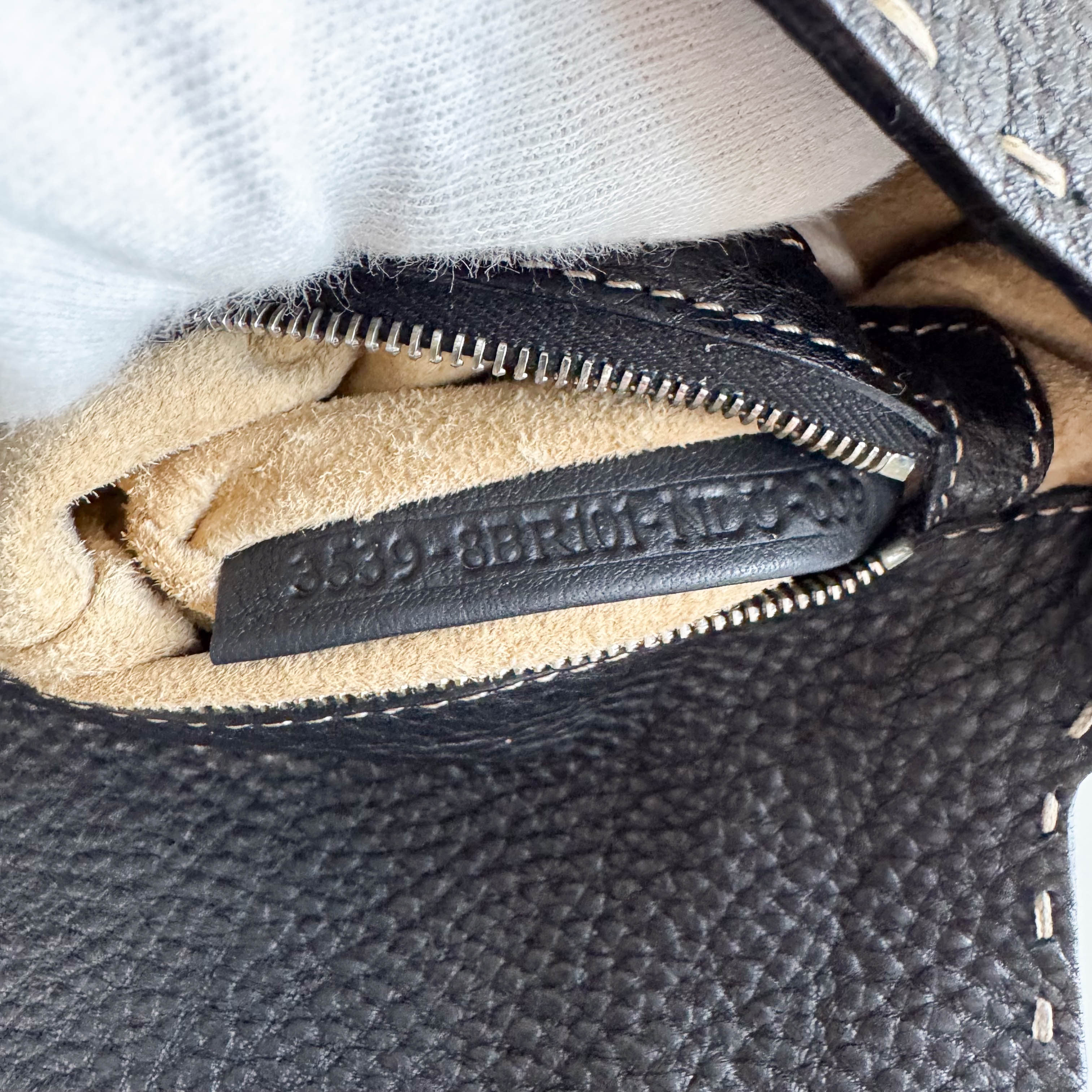 Baguette Selleria Black Leather Shoulder Bag