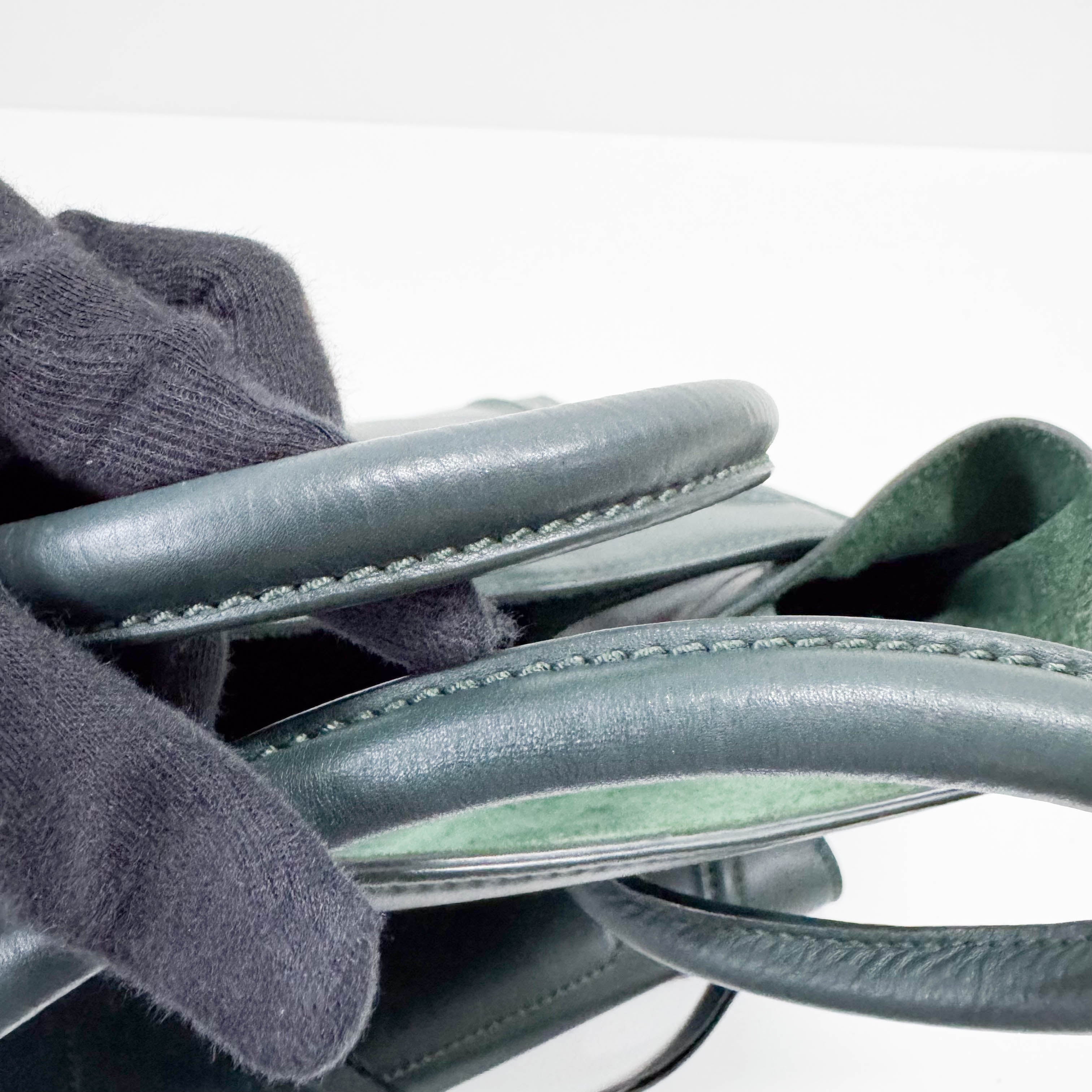 Luggage Micro Green Leather Handbag