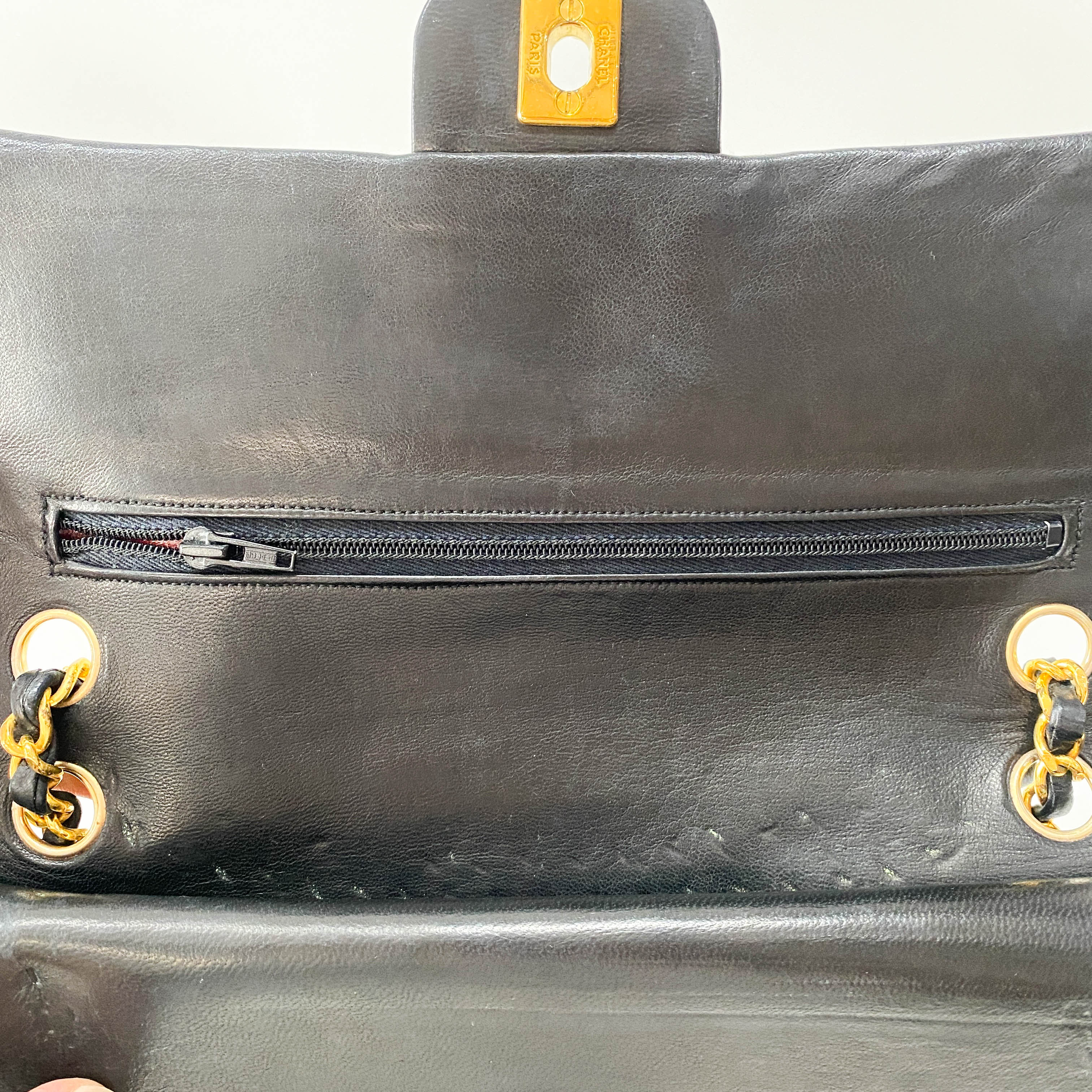 Timeless Classic Double Flap Black Chain Shoulder Bag