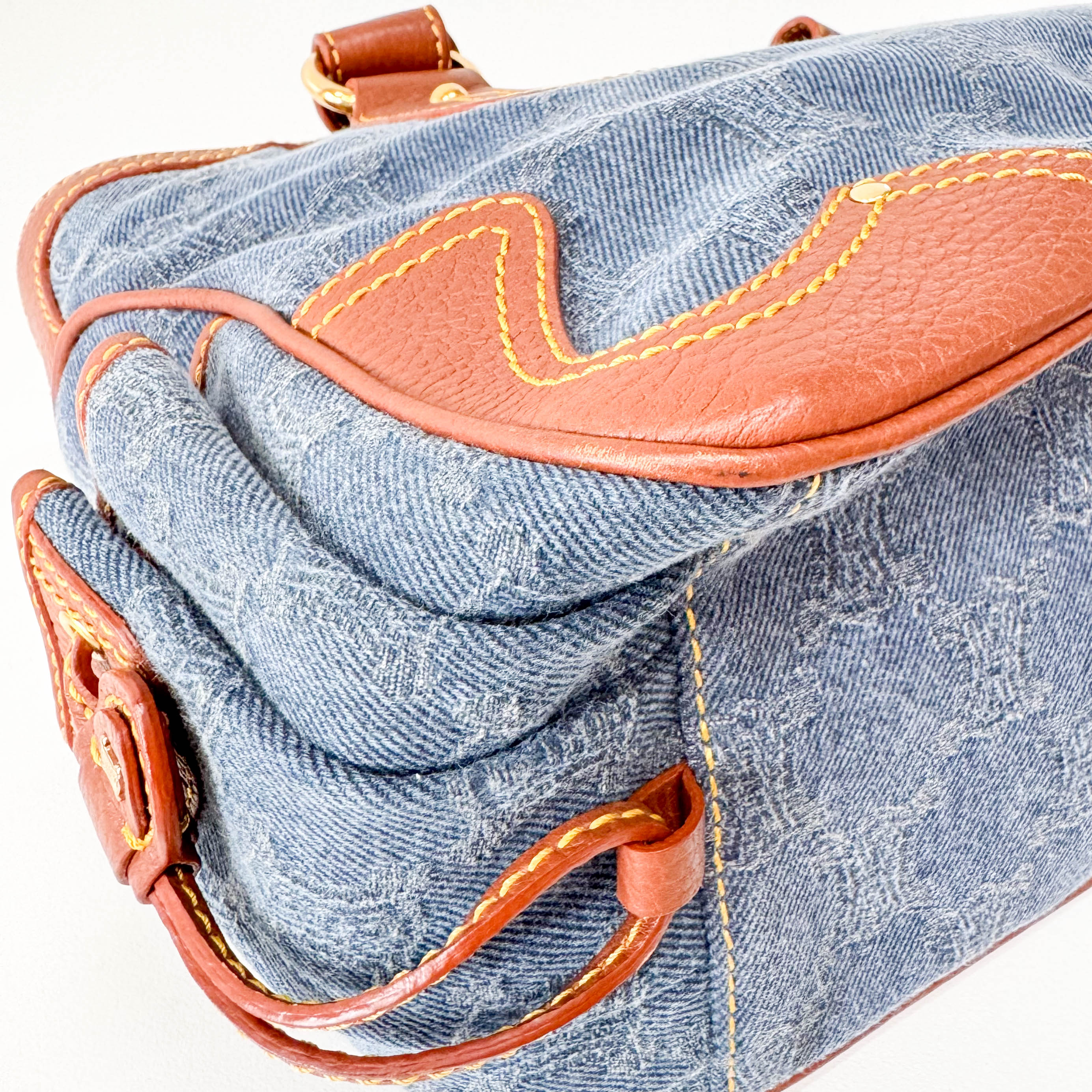 Boogie Bag in Blue Macadam Denim Handle Bag