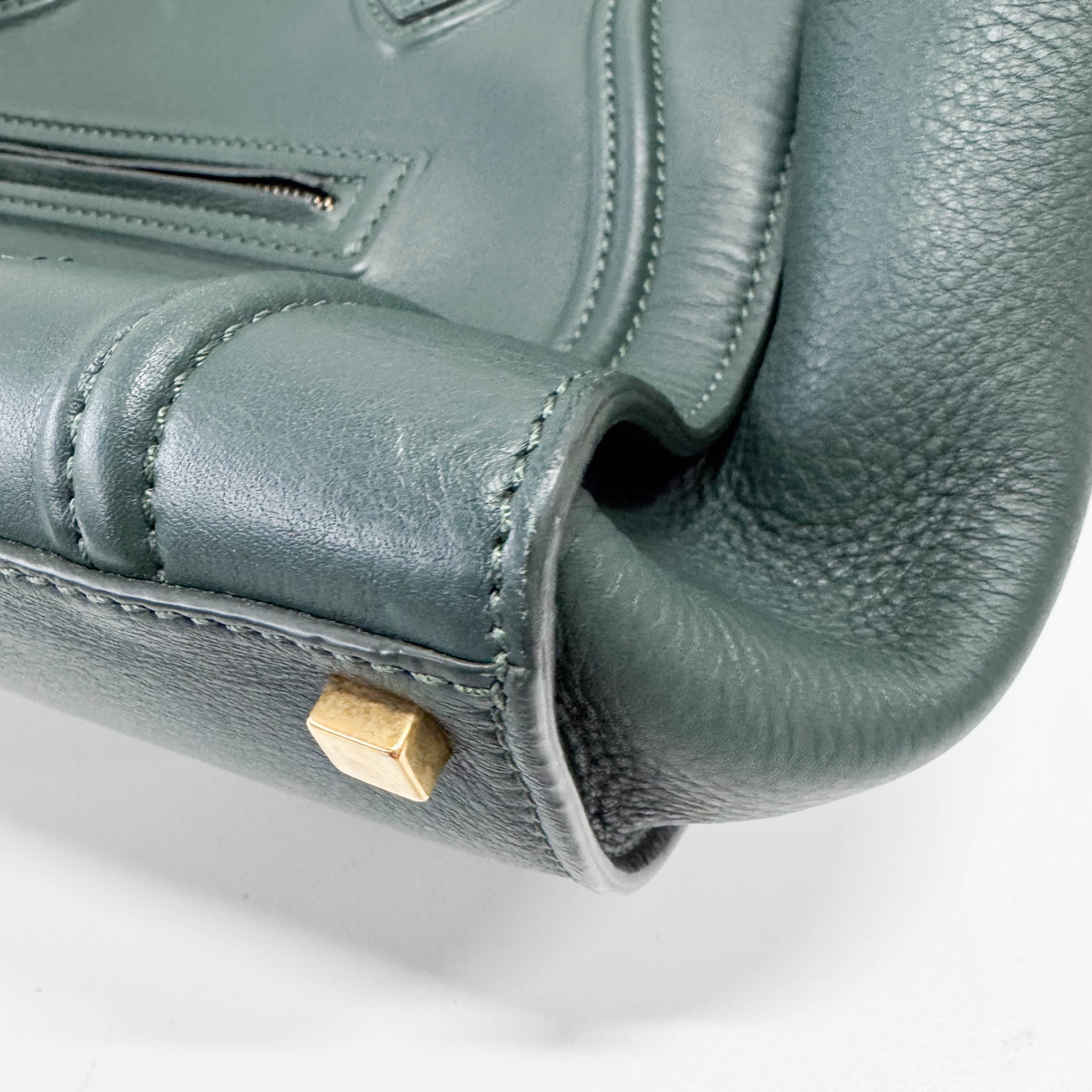 Luggage Micro Green Leather Handbag