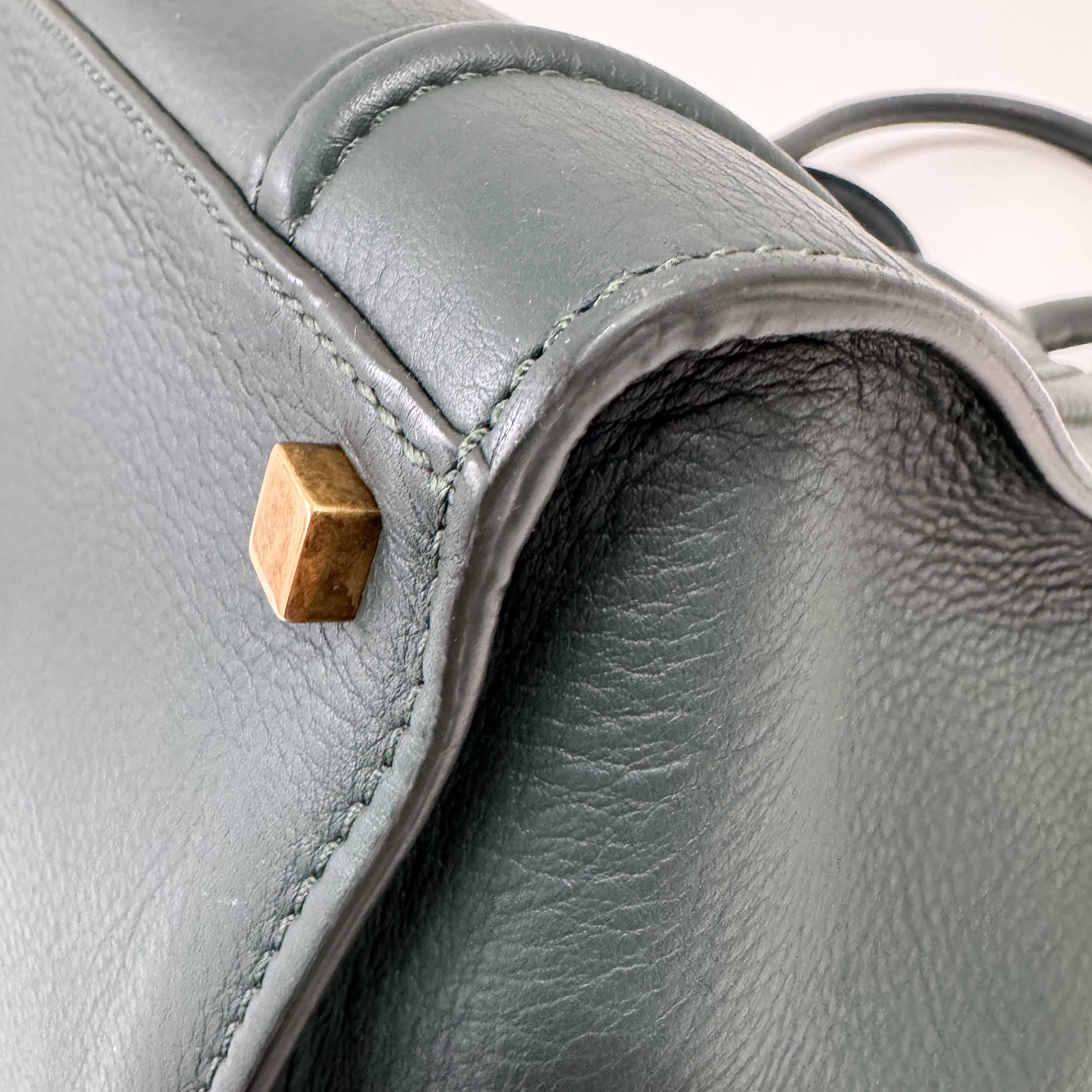 Luggage Micro Green Leather Handbag