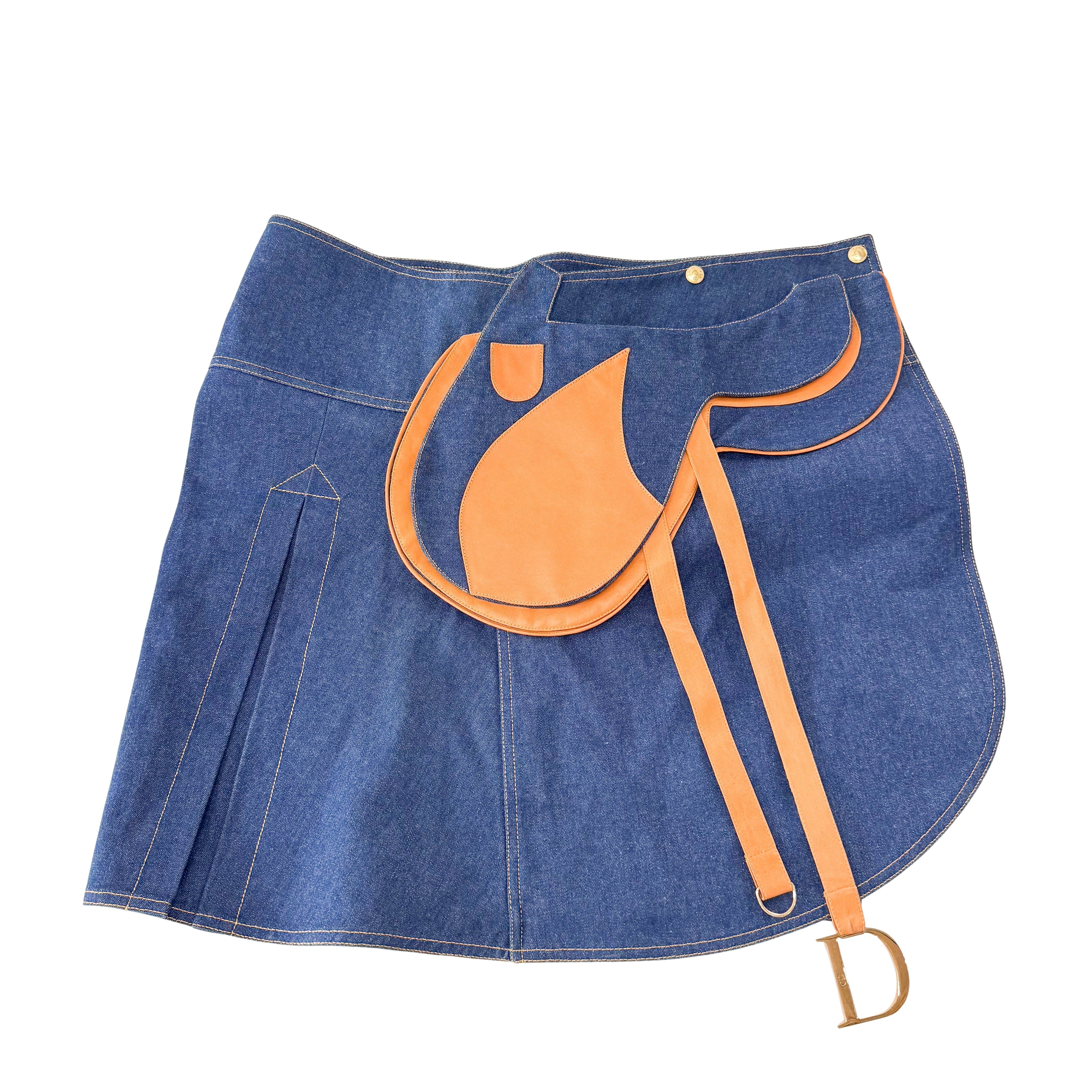 Saddle Size 4 Blue Denim Skirt