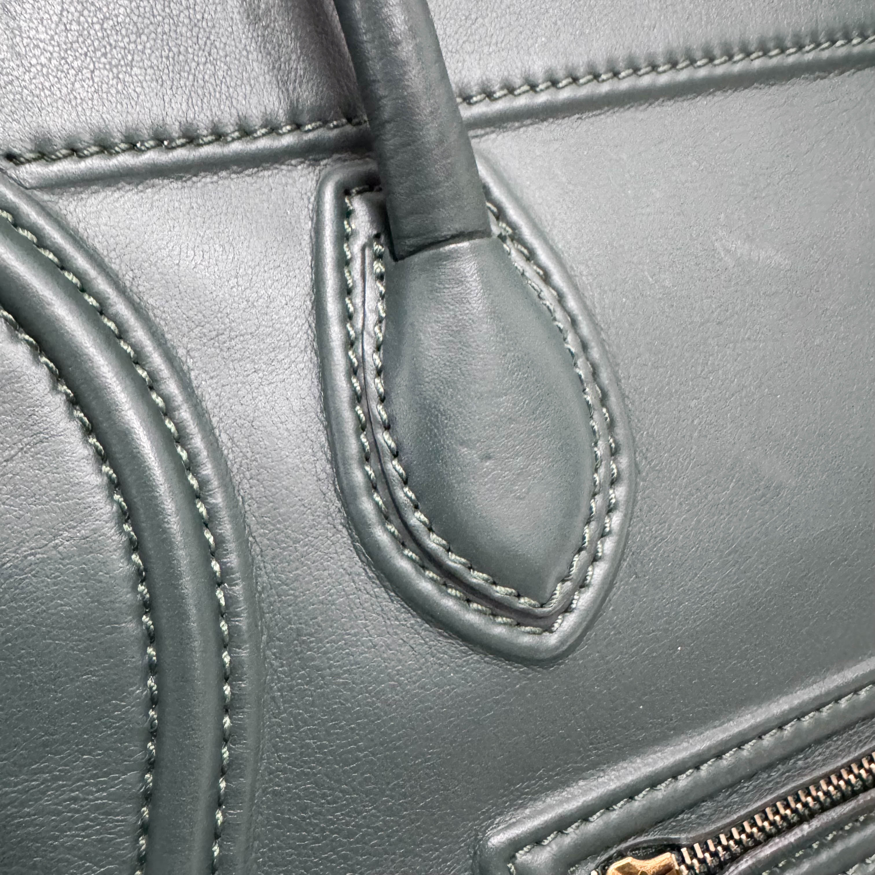 Luggage Micro Green Leather Handbag