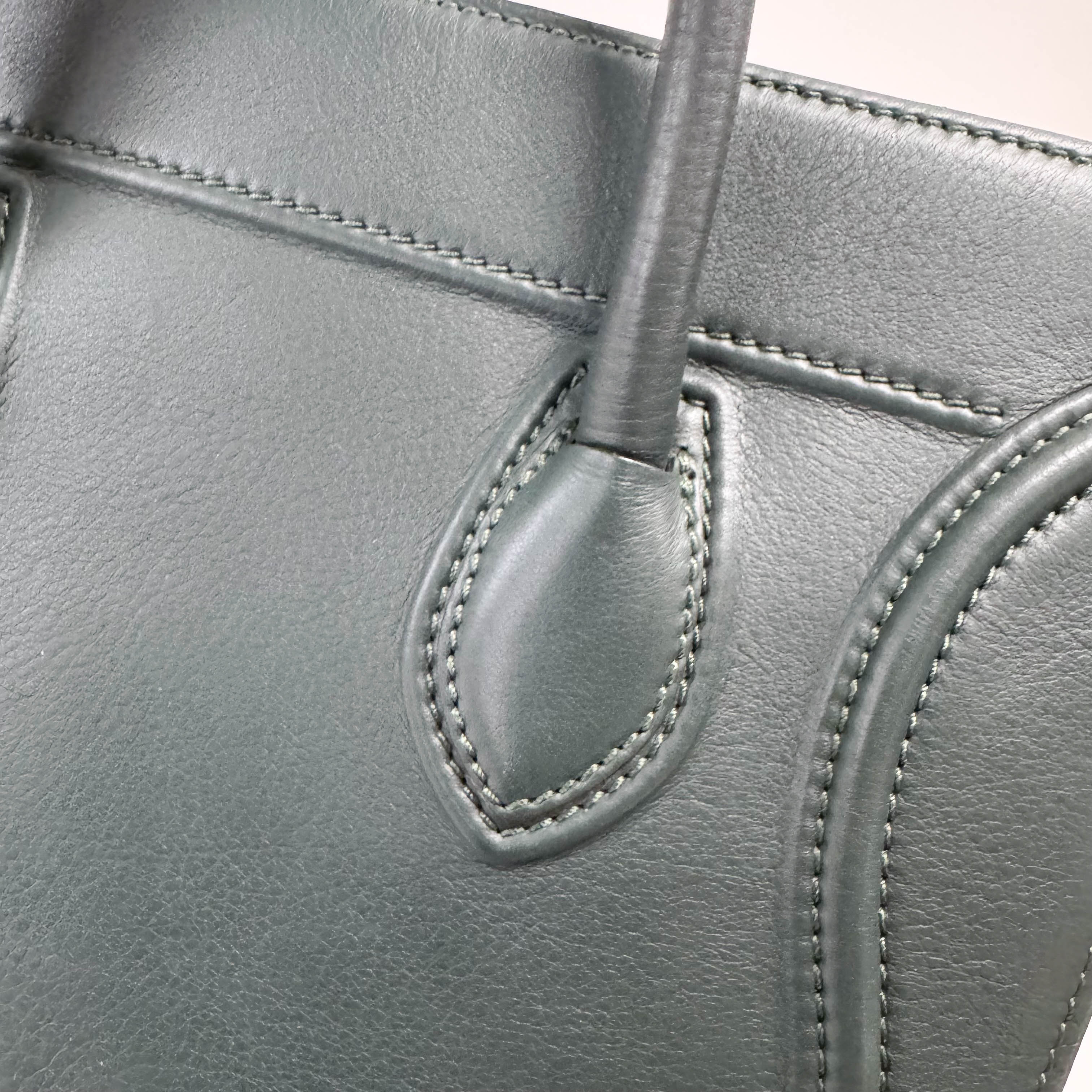 Luggage Micro Green Leather Handbag