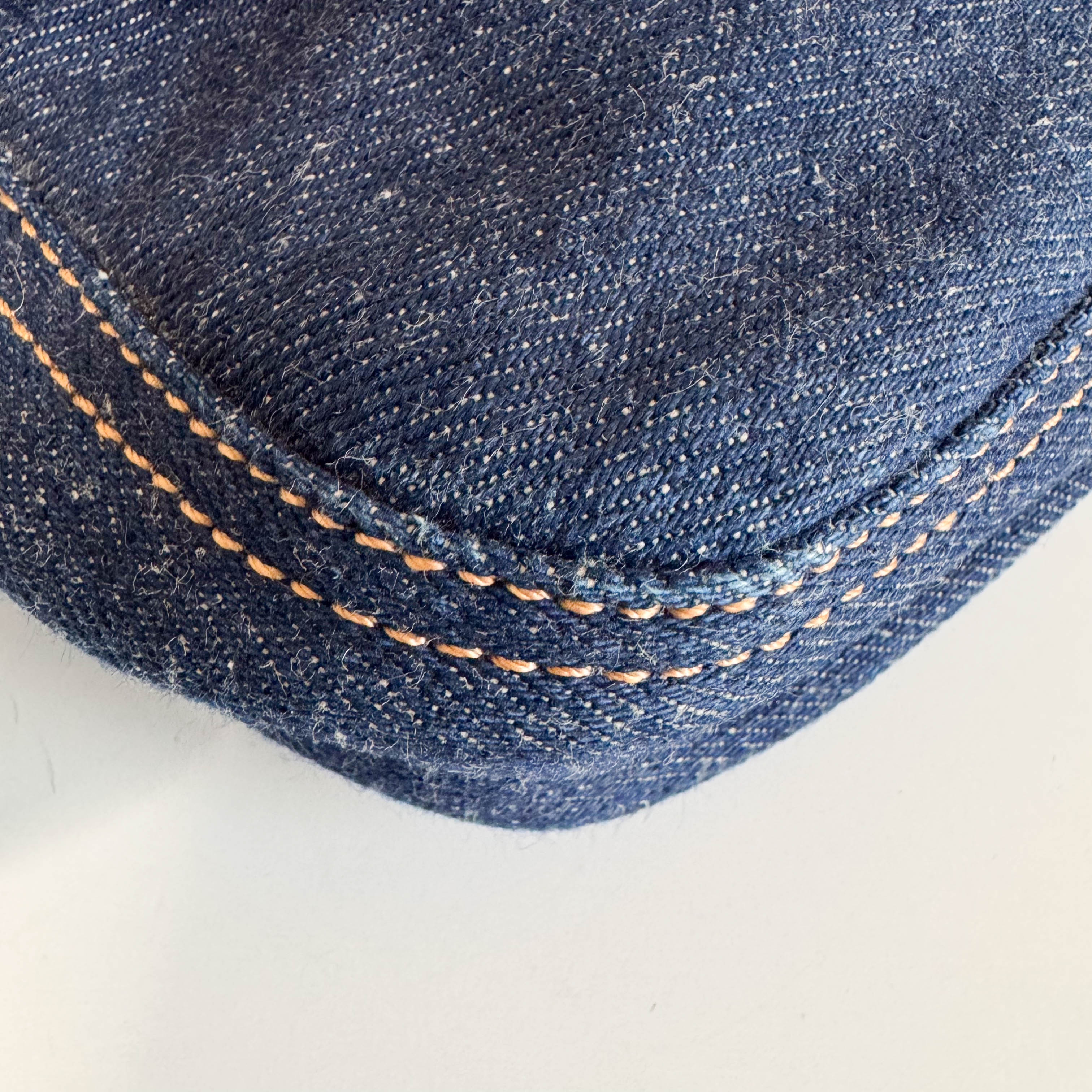 Baguette Denim Shoulder Bag