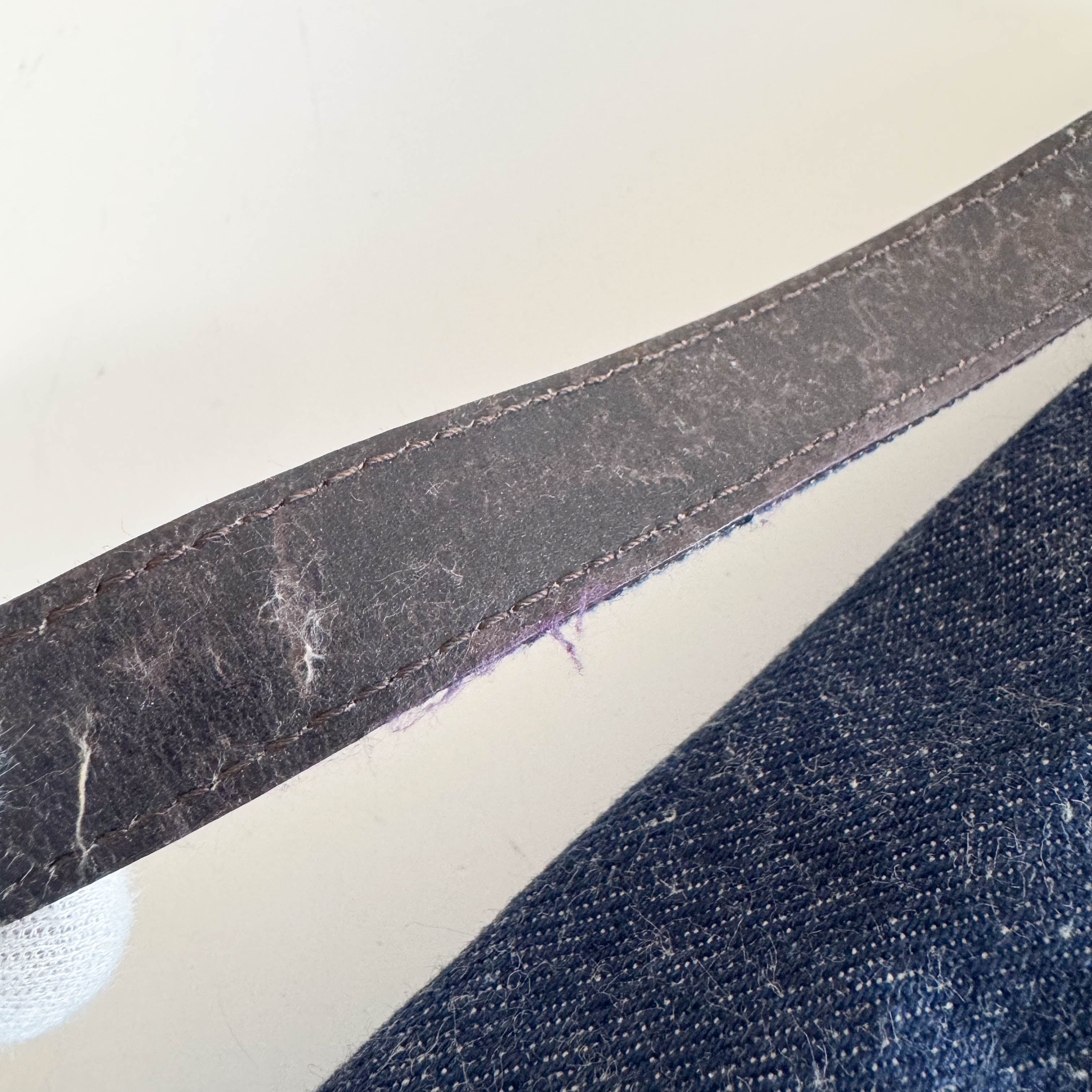 Baguette Denim Shoulder Bag