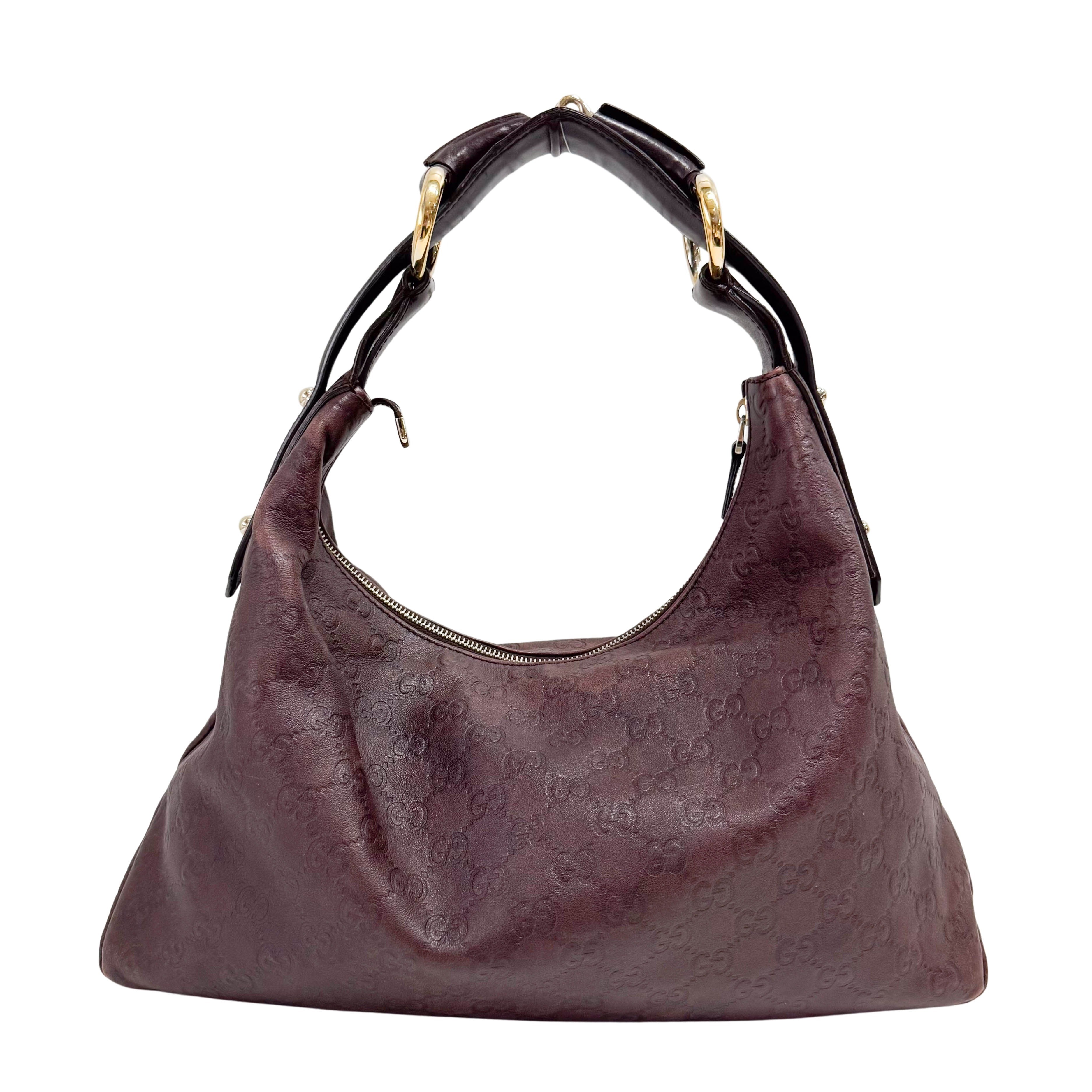 Horsebit Brown GG Canvas Bag