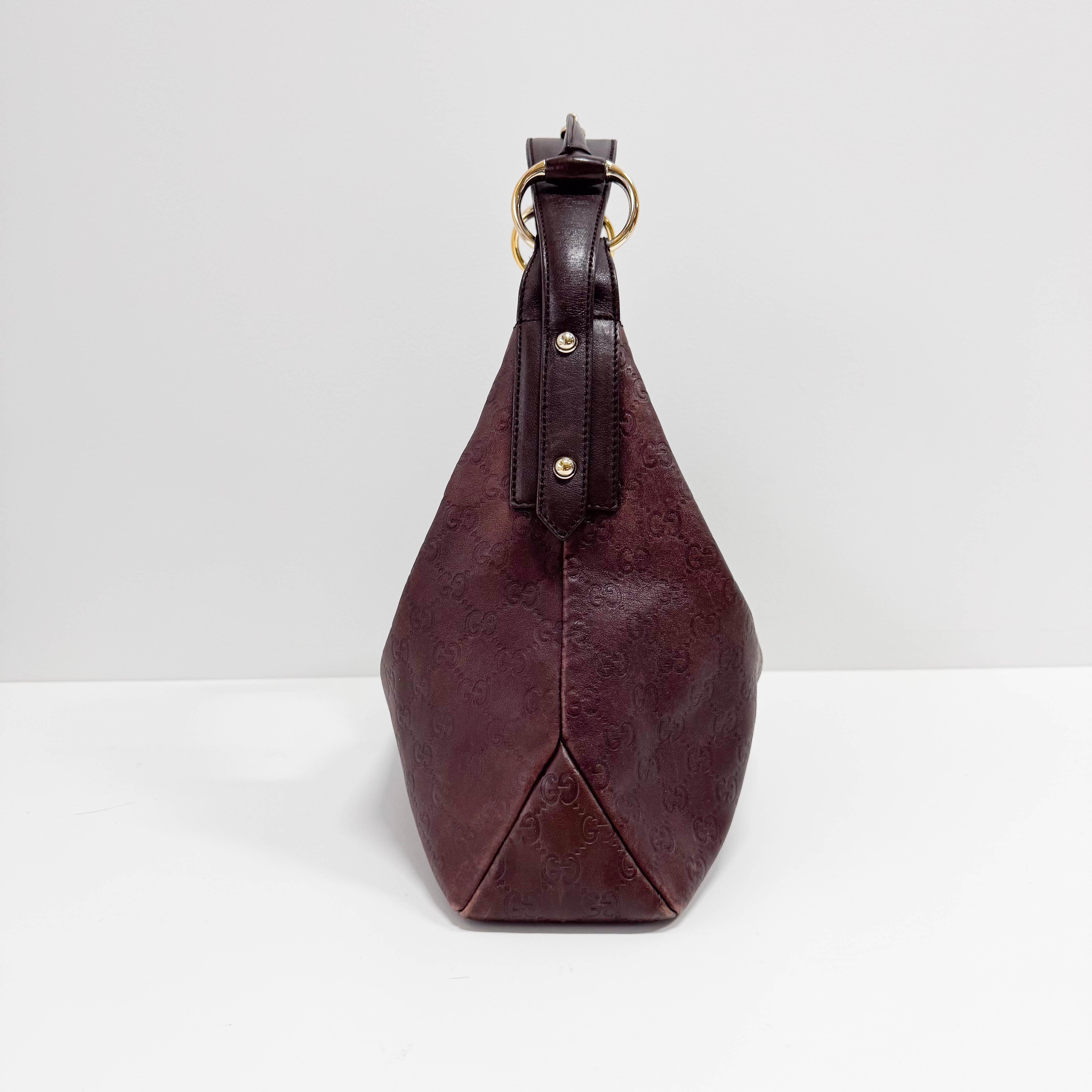 Horsebit Brown GG Canvas Bag