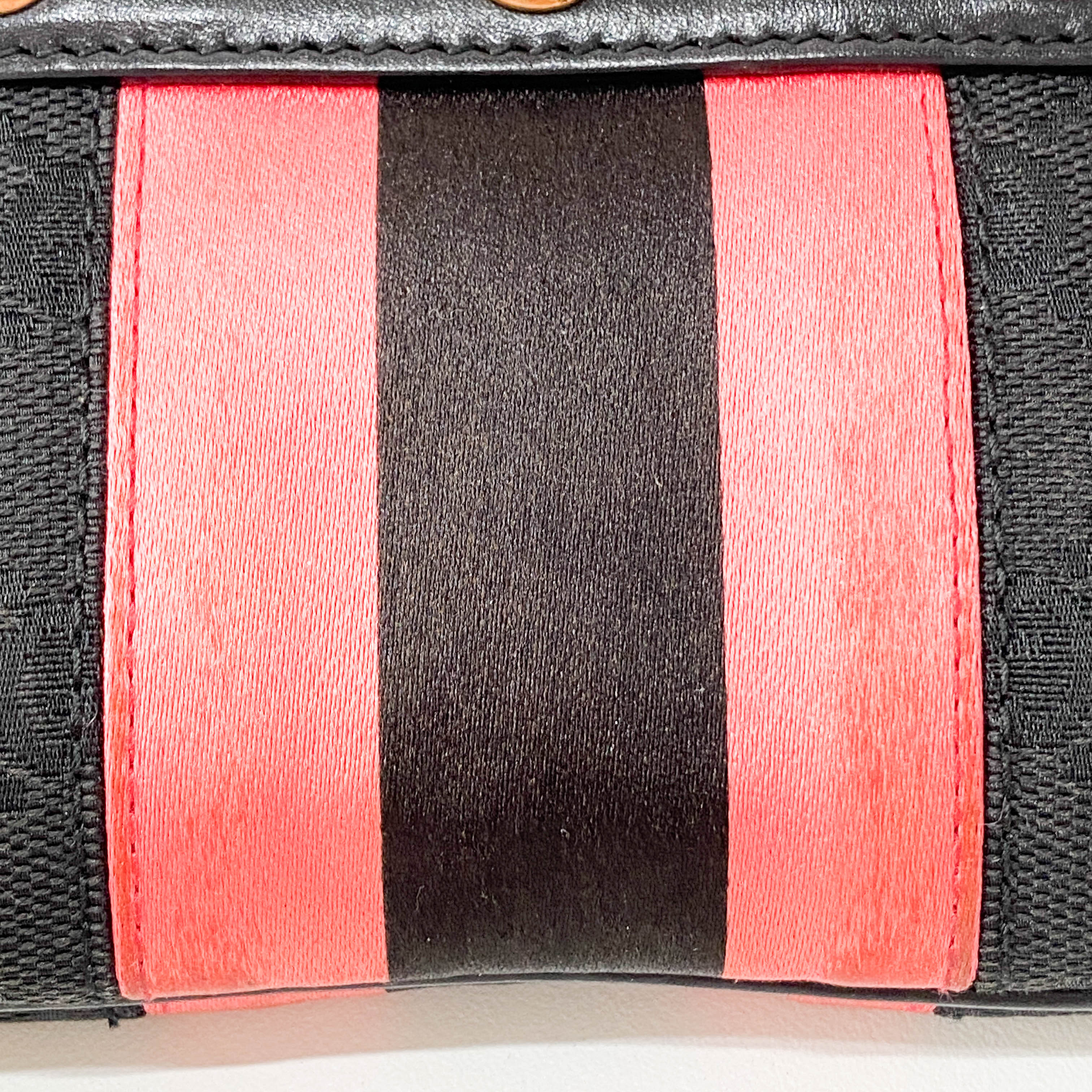 Horsebit Black GG Canvas Chain Shoulder Bag