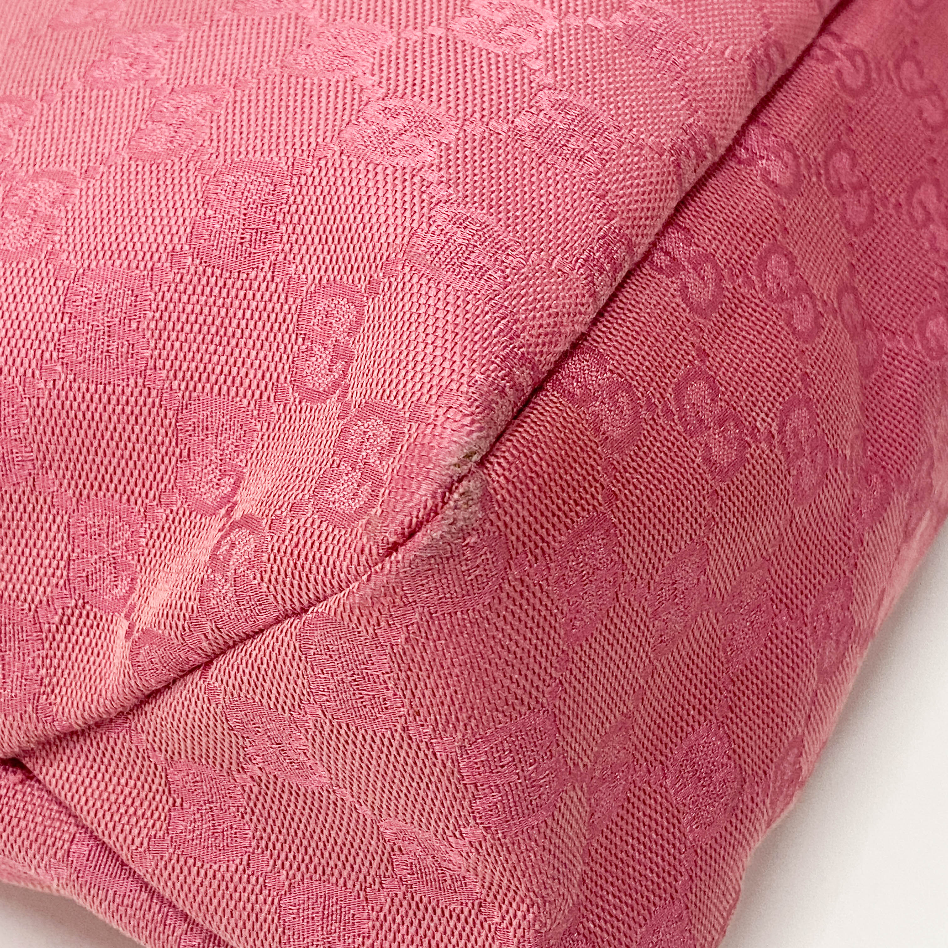 Horsebit Magenta GG Canvas Bag