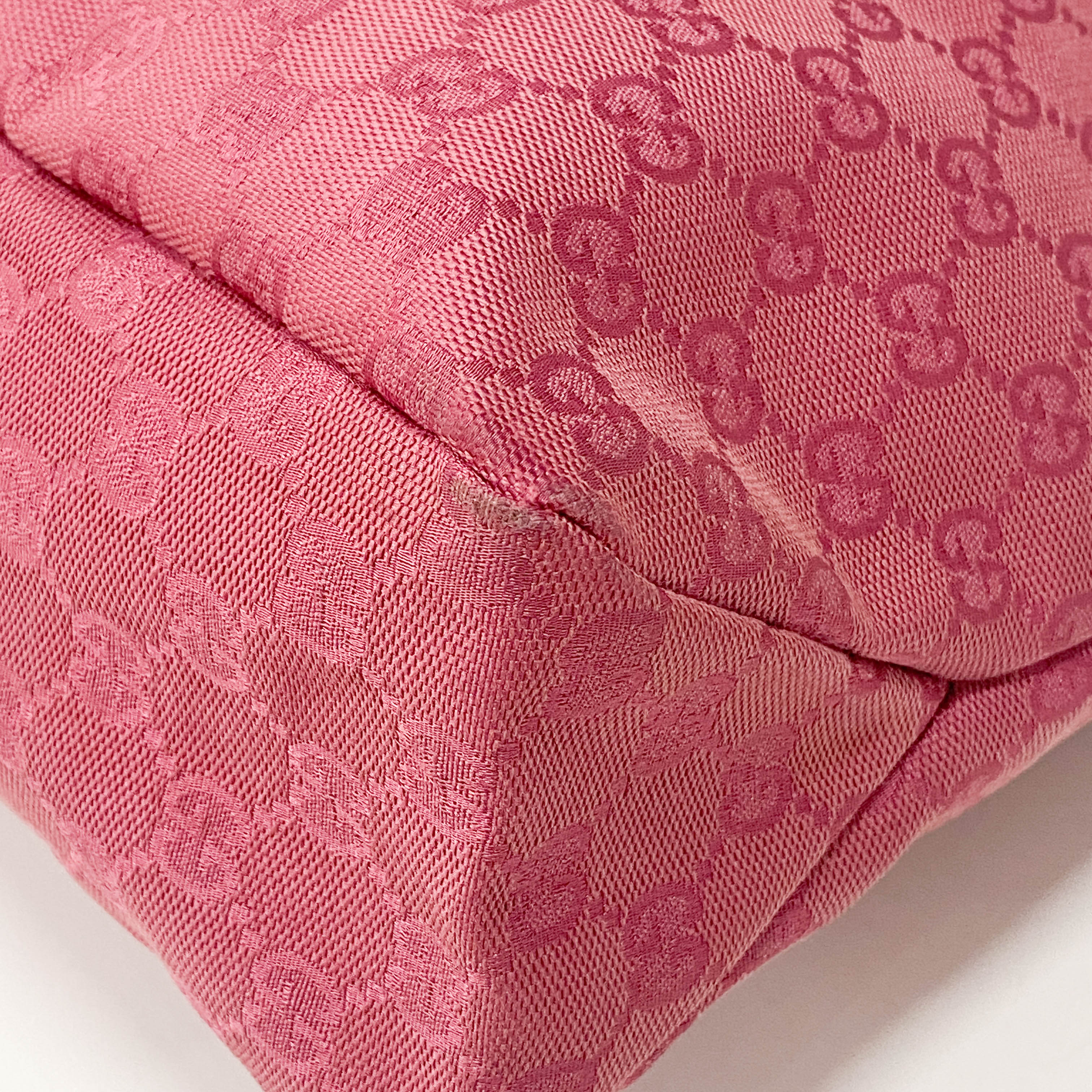 Horsebit Magenta GG Canvas Bag