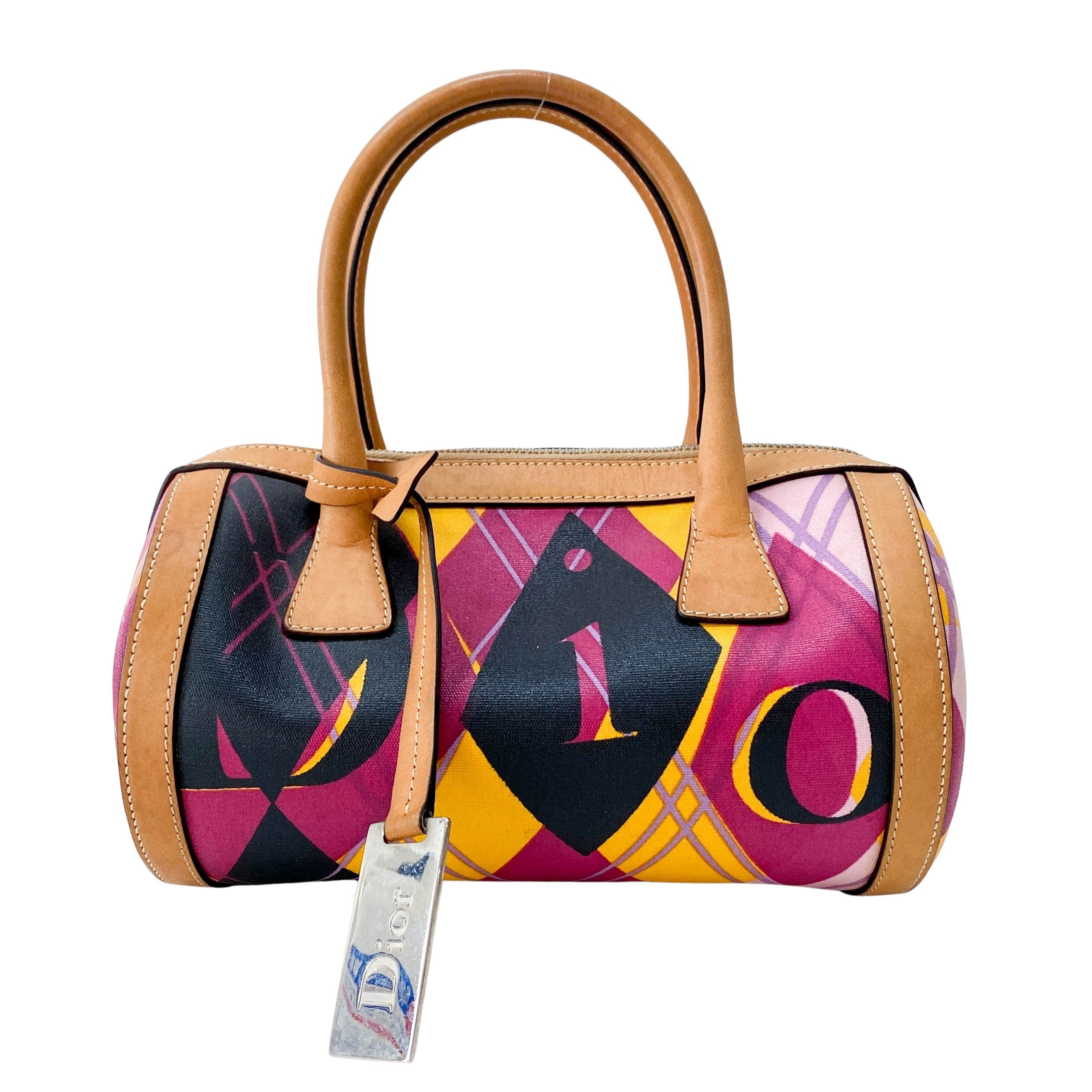 Boston Mini Multi-Colour Coated Canvas Handbag