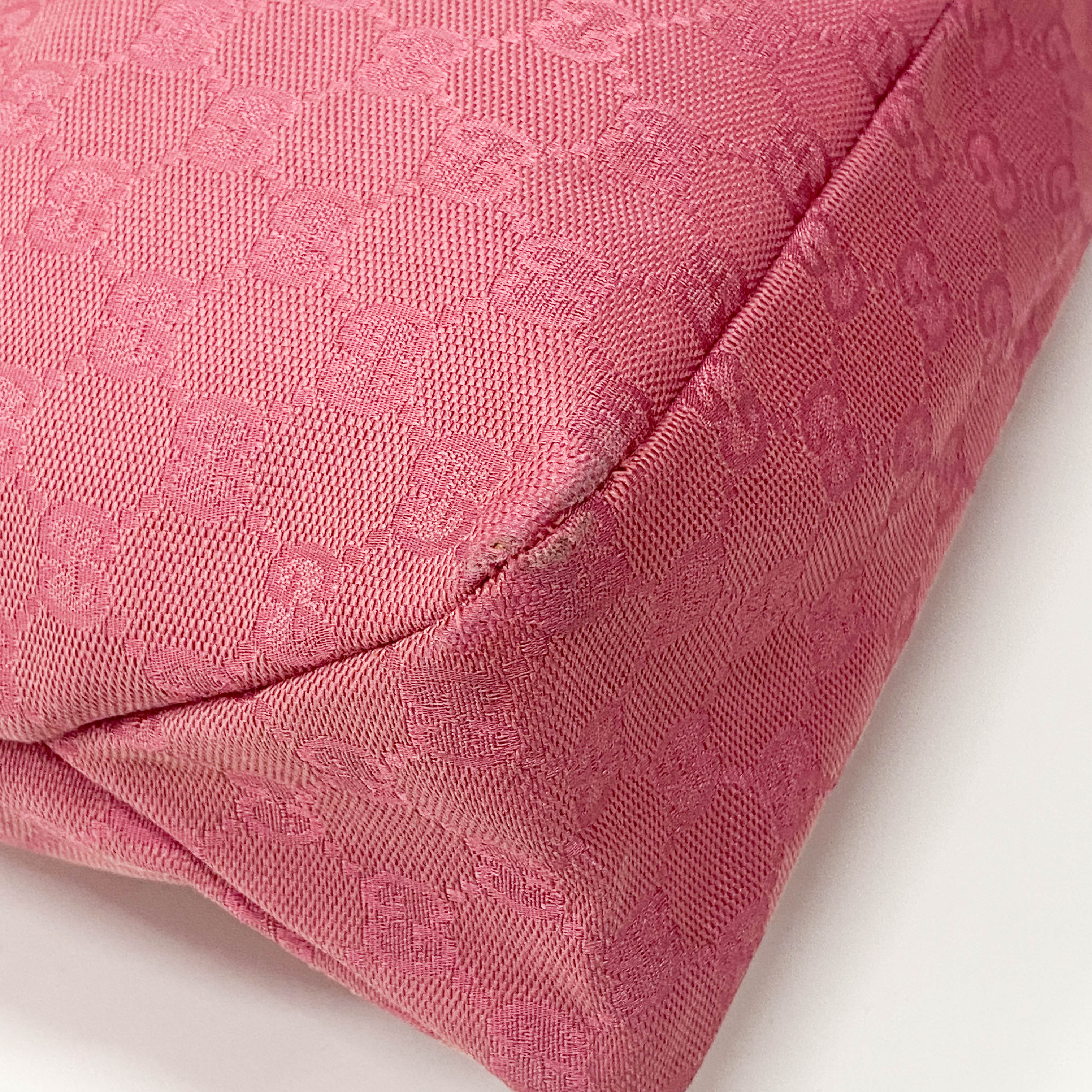 Horsebit Magenta GG Canvas Bag