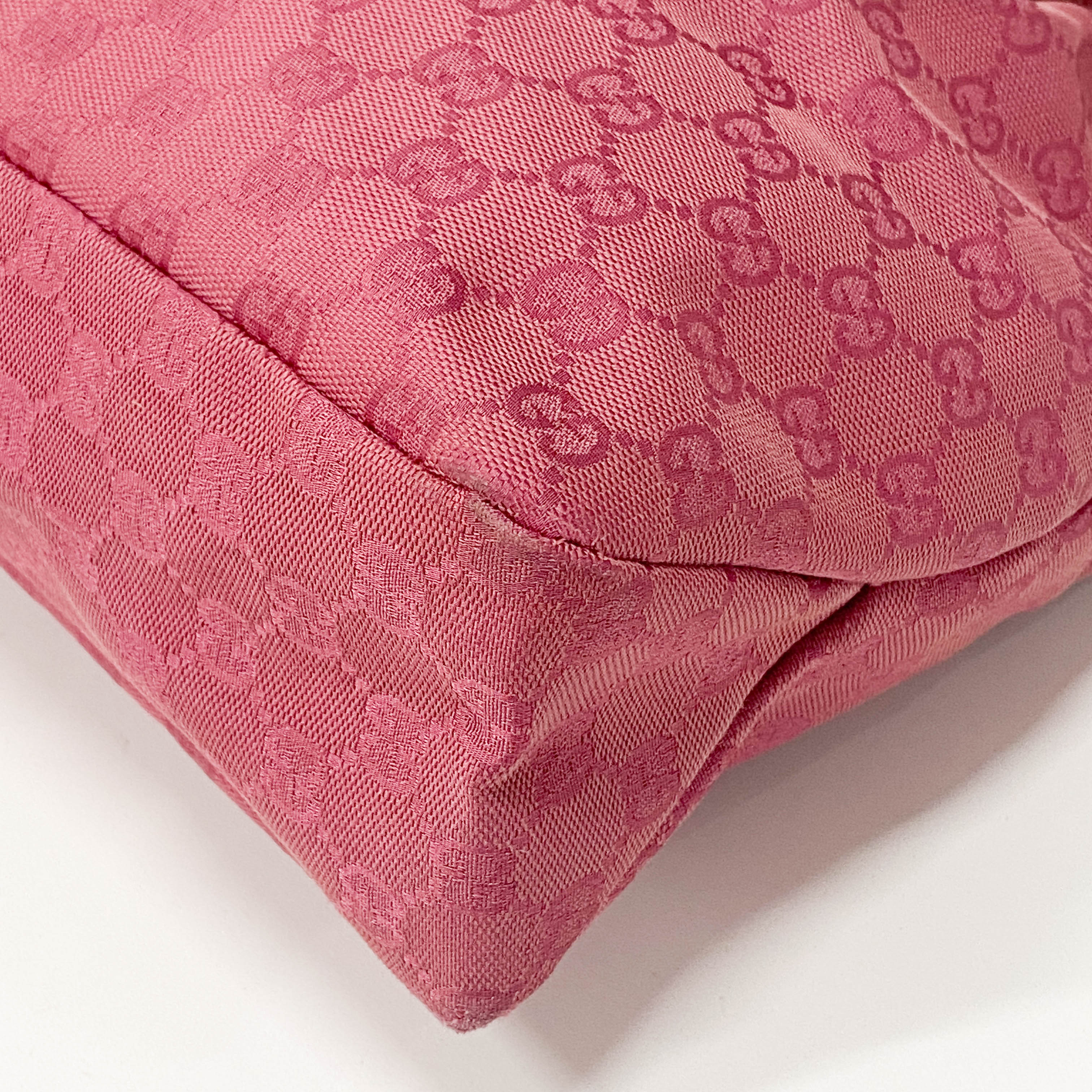 Horsebit Magenta GG Canvas Bag