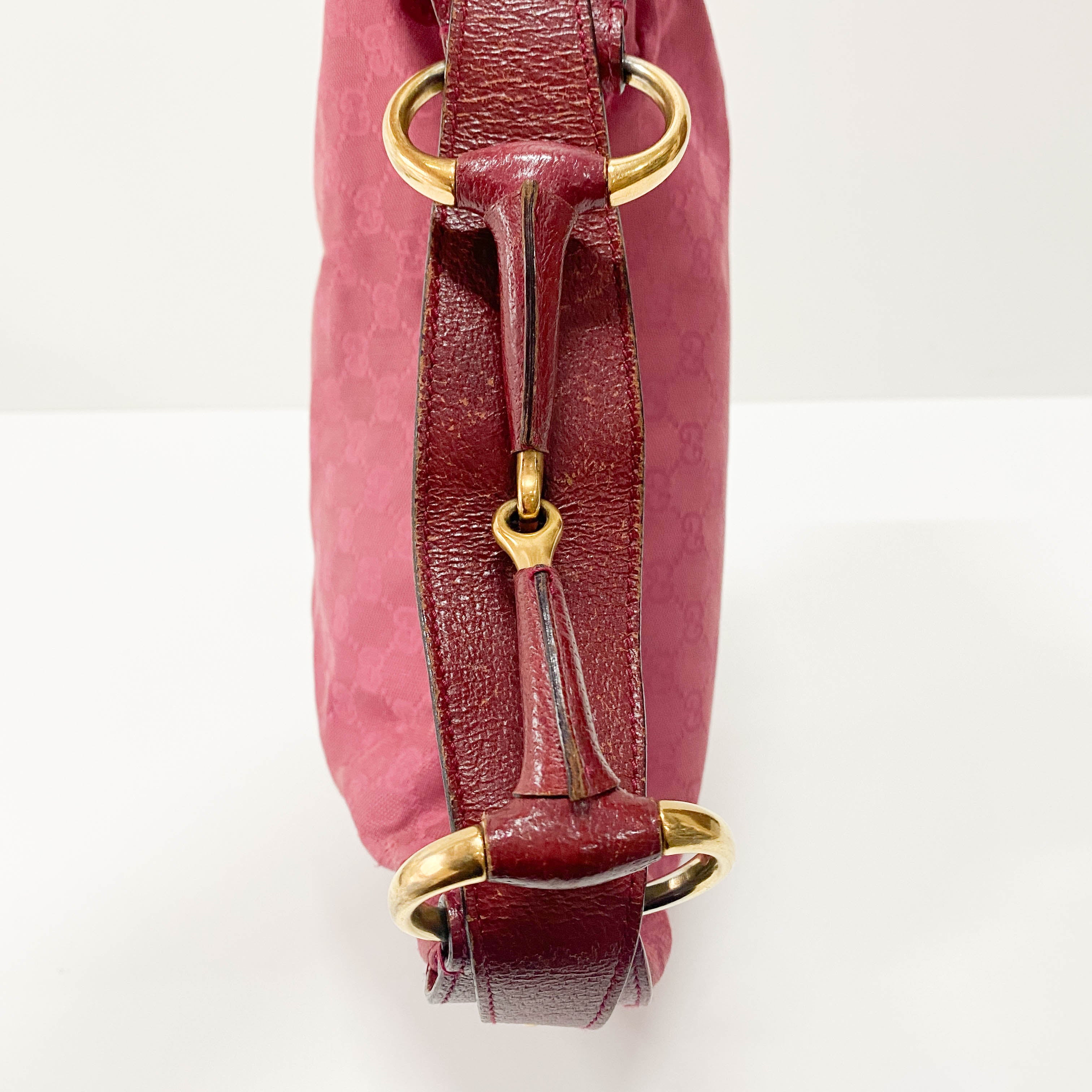 Horsebit Magenta GG Canvas Bag