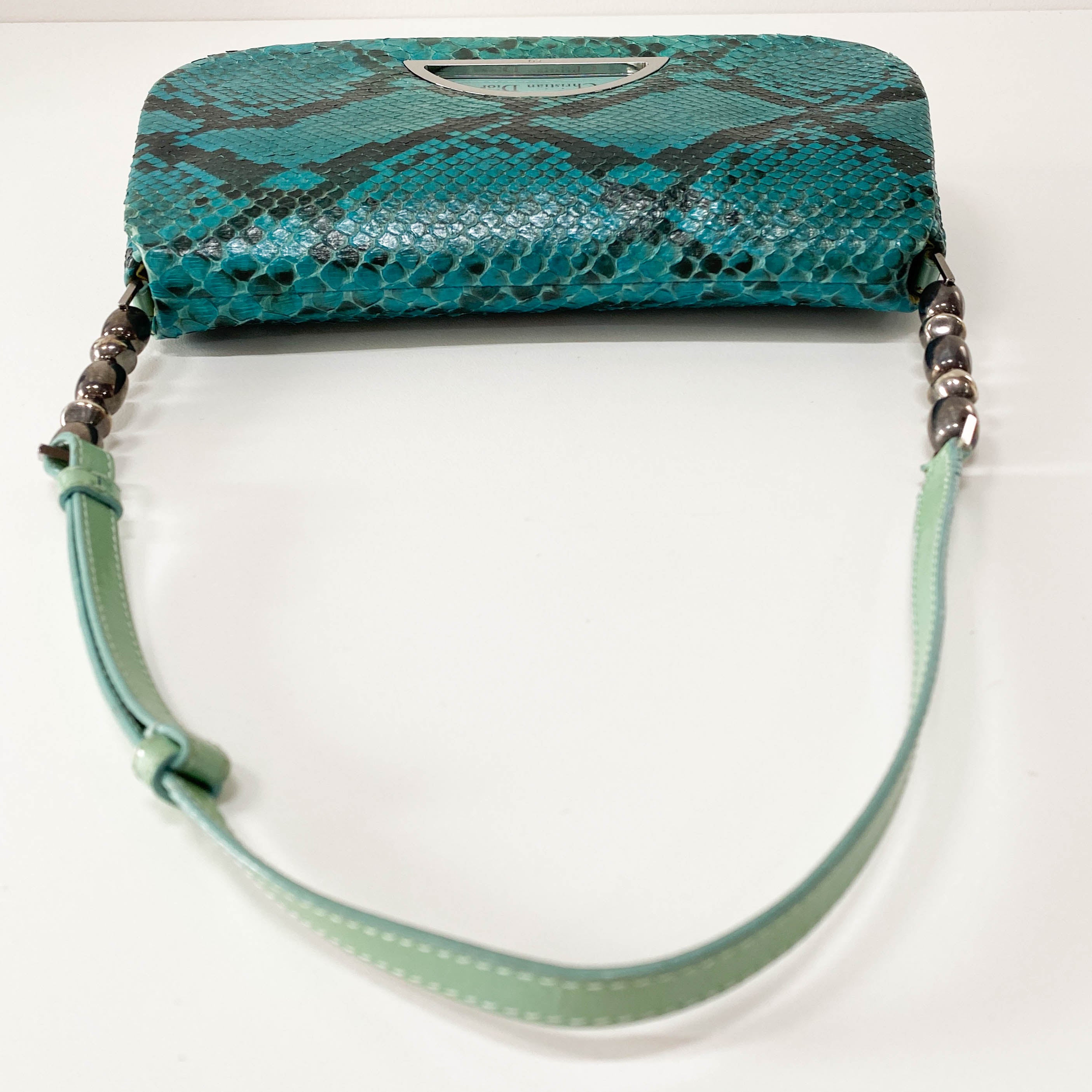 Malice Pearl Blue Leather Shoulder Bag