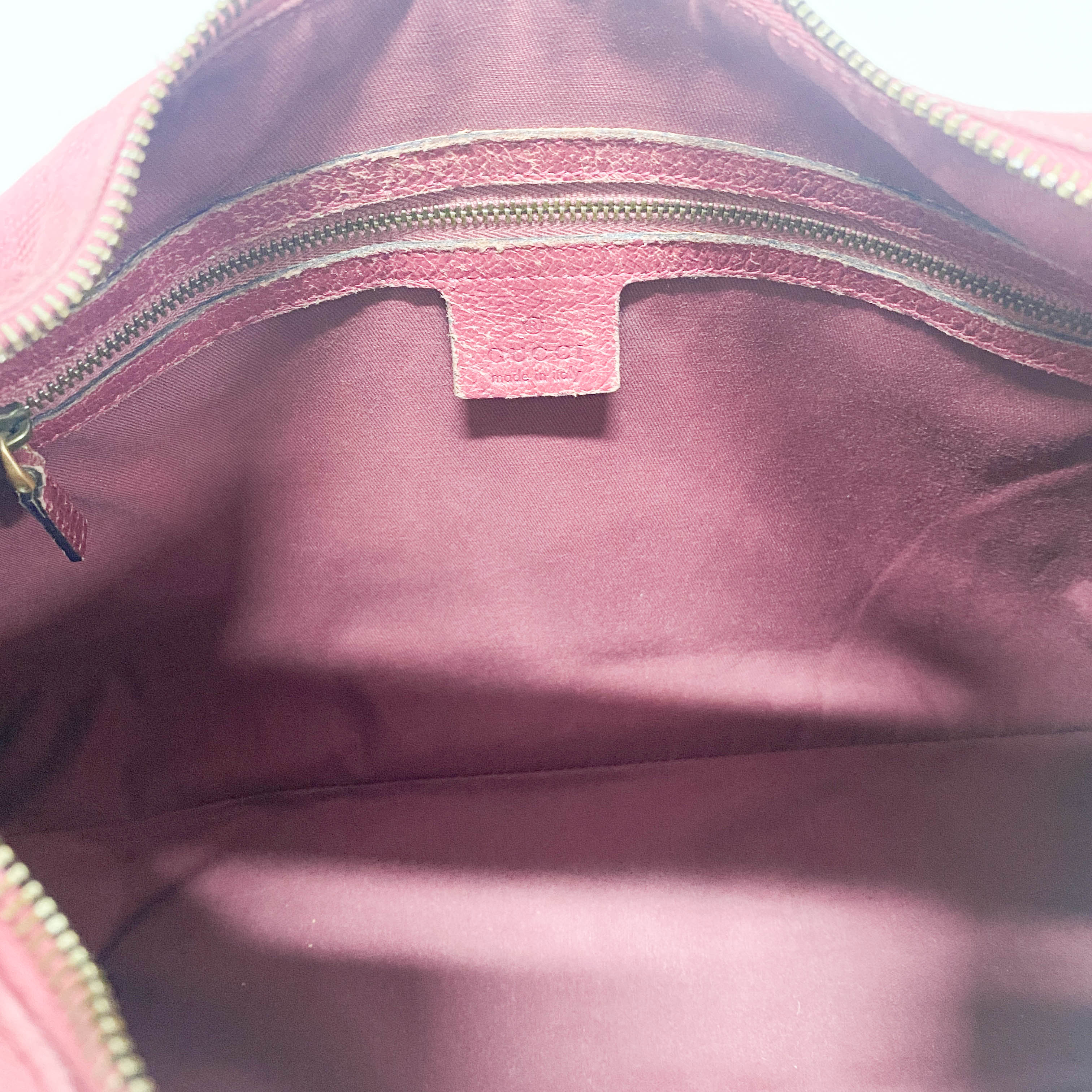 Horsebit Magenta GG Canvas Bag