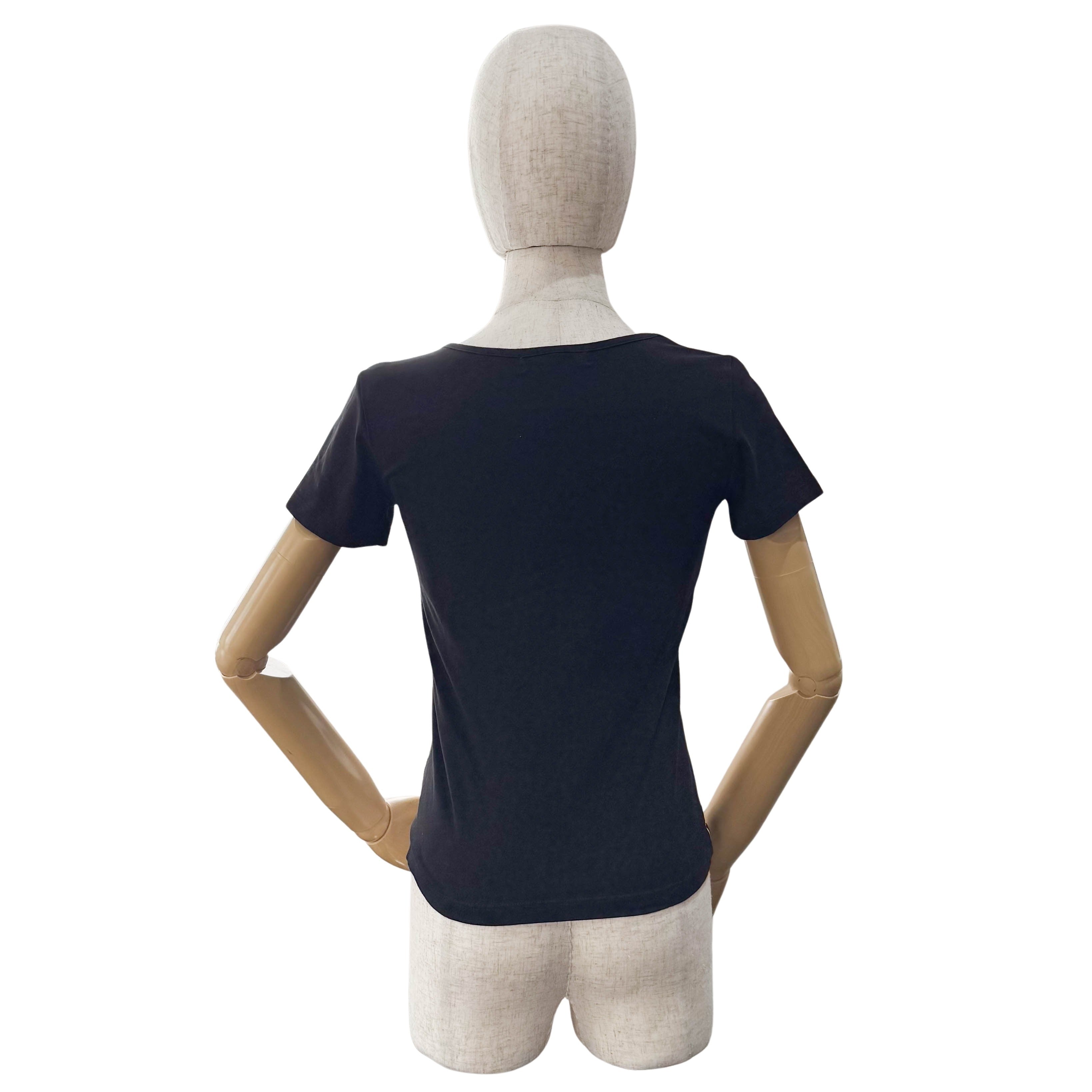 J'Adore Size 10 Dior Black Punk Cotton T-Shirt