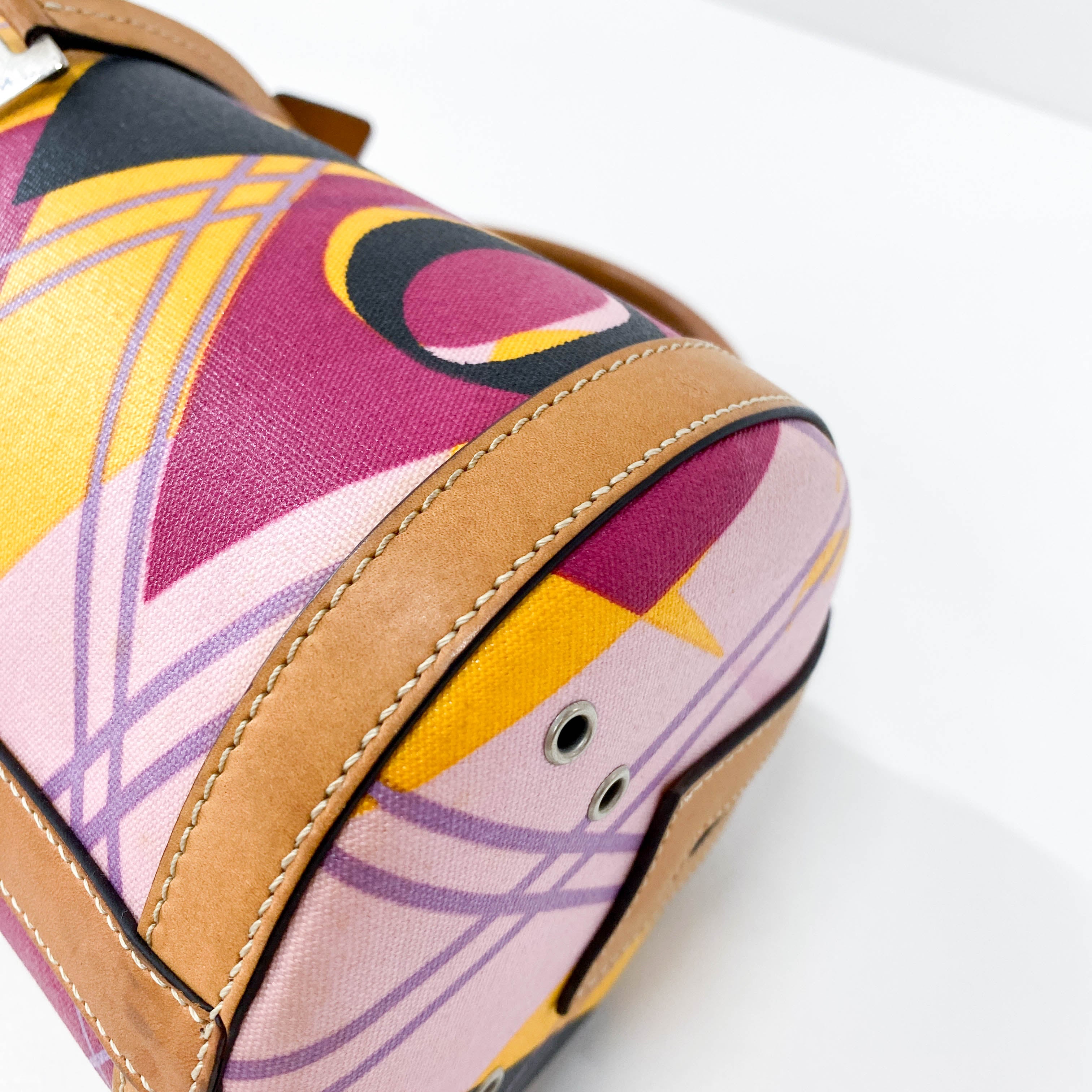 Boston Mini Multi-Colour Coated Canvas Handbag