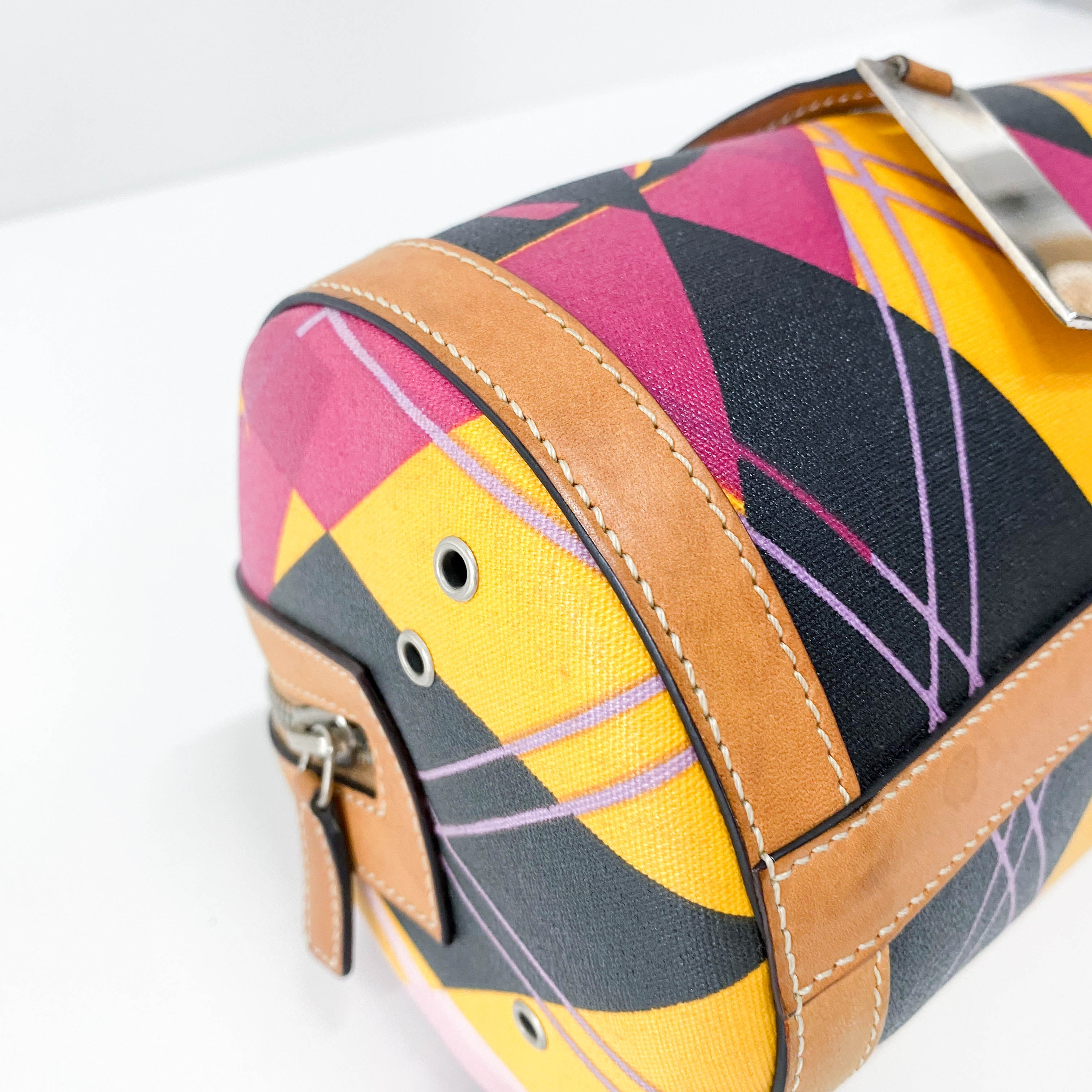 Boston Mini Multi-Colour Coated Canvas Handbag