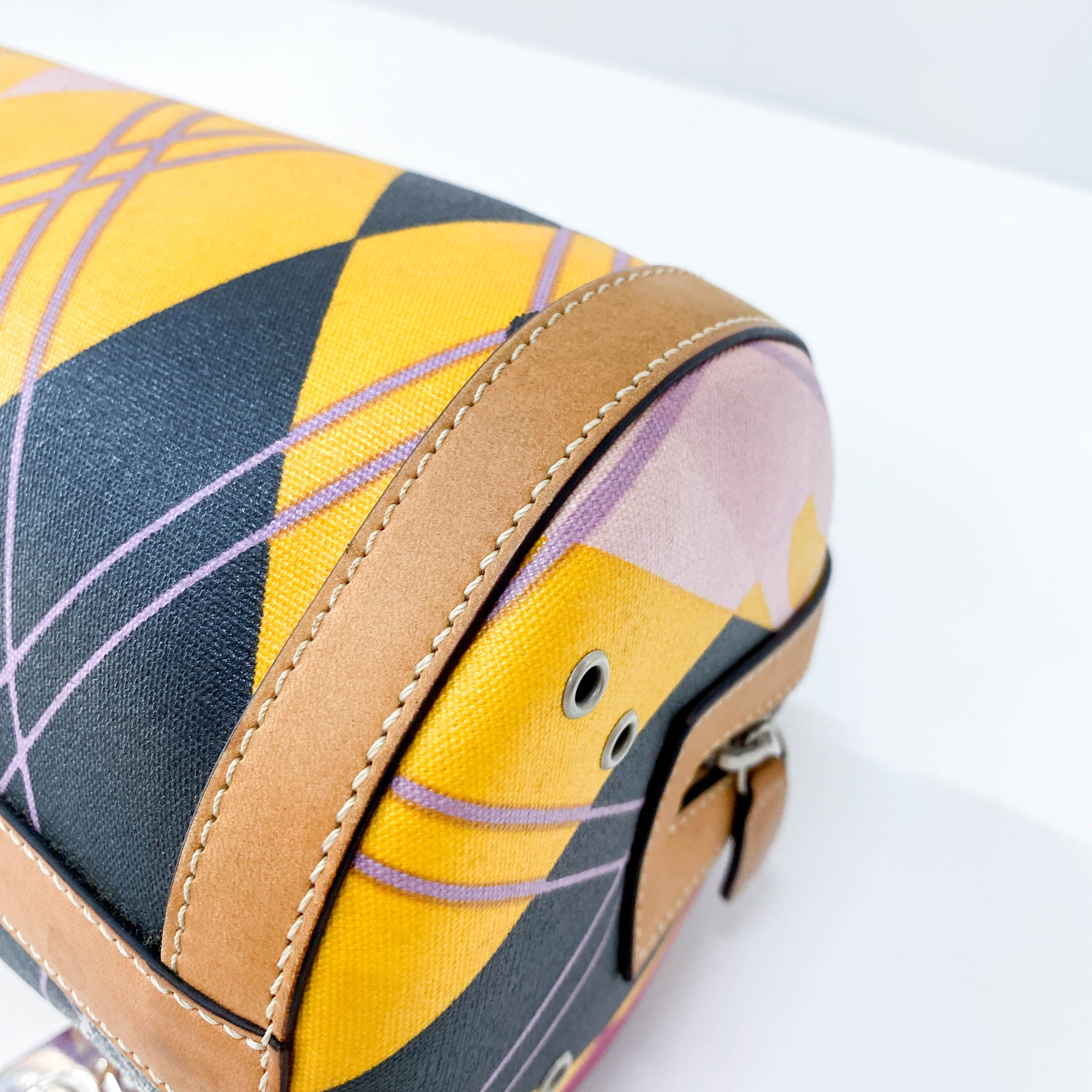 Boston Mini Multi-Colour Coated Canvas Handbag