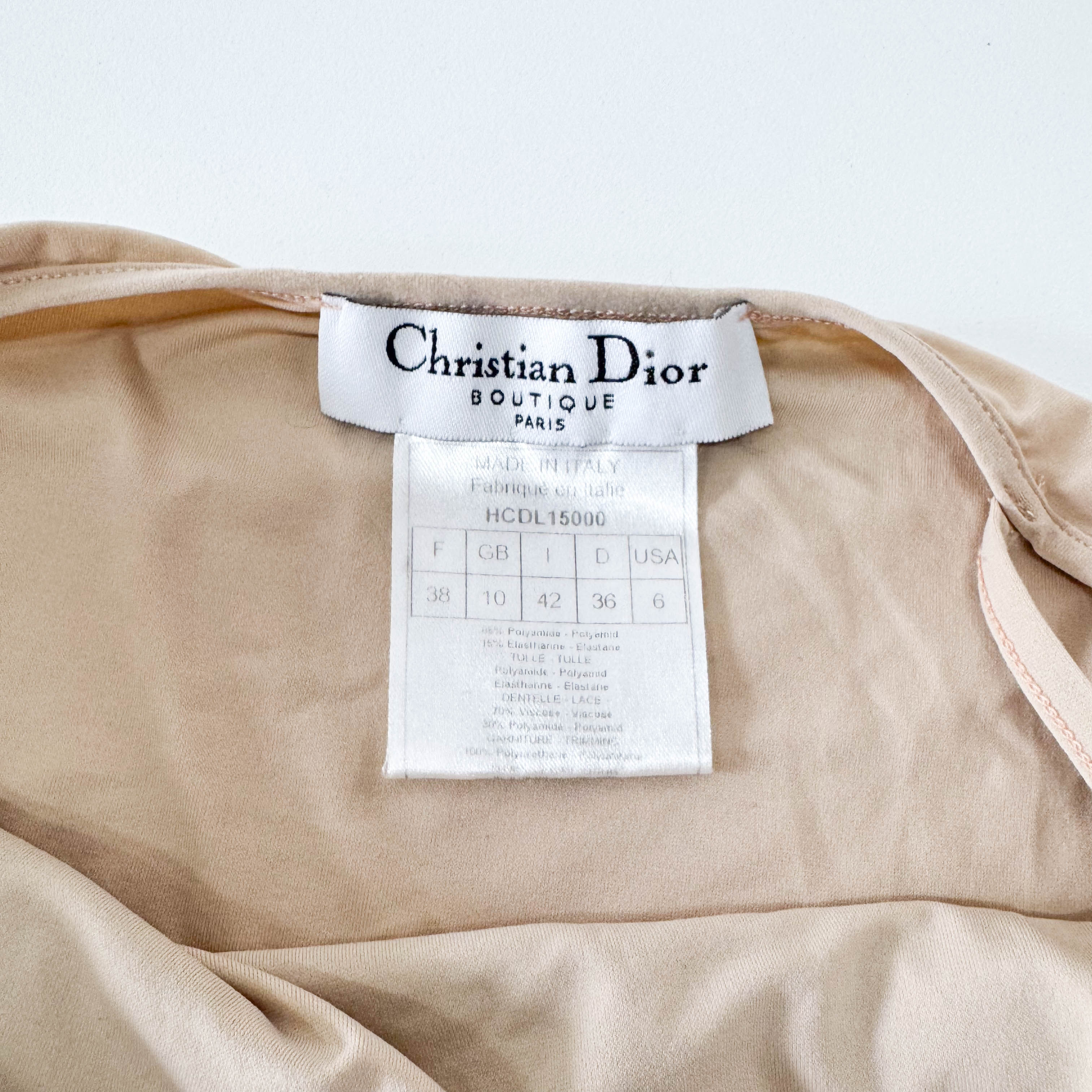 Galliano Size 6 Neutral Polyamide Camisole