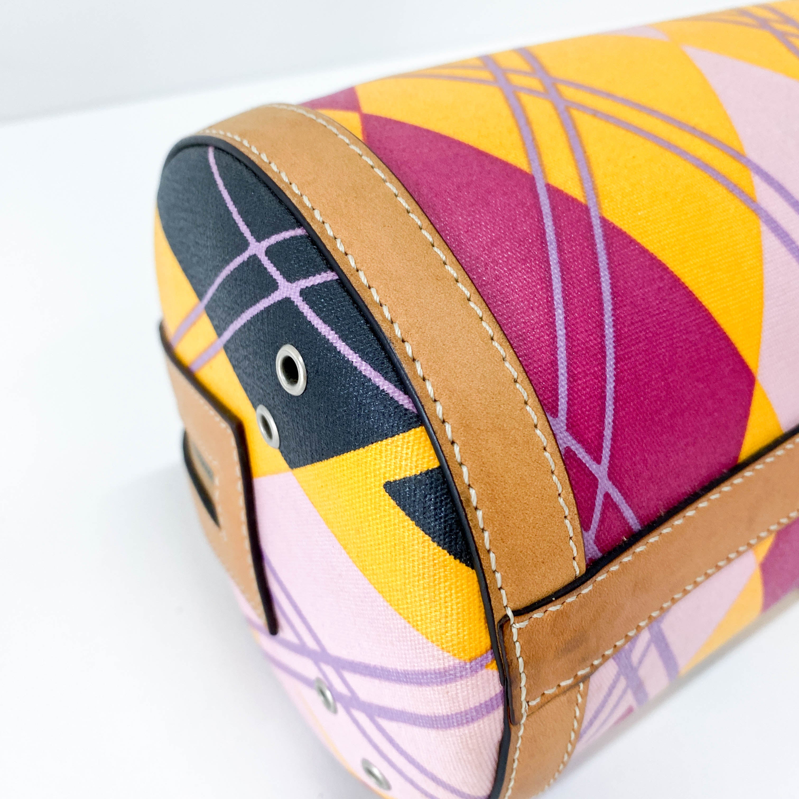 Boston Mini Multi-Colour Coated Canvas Handbag