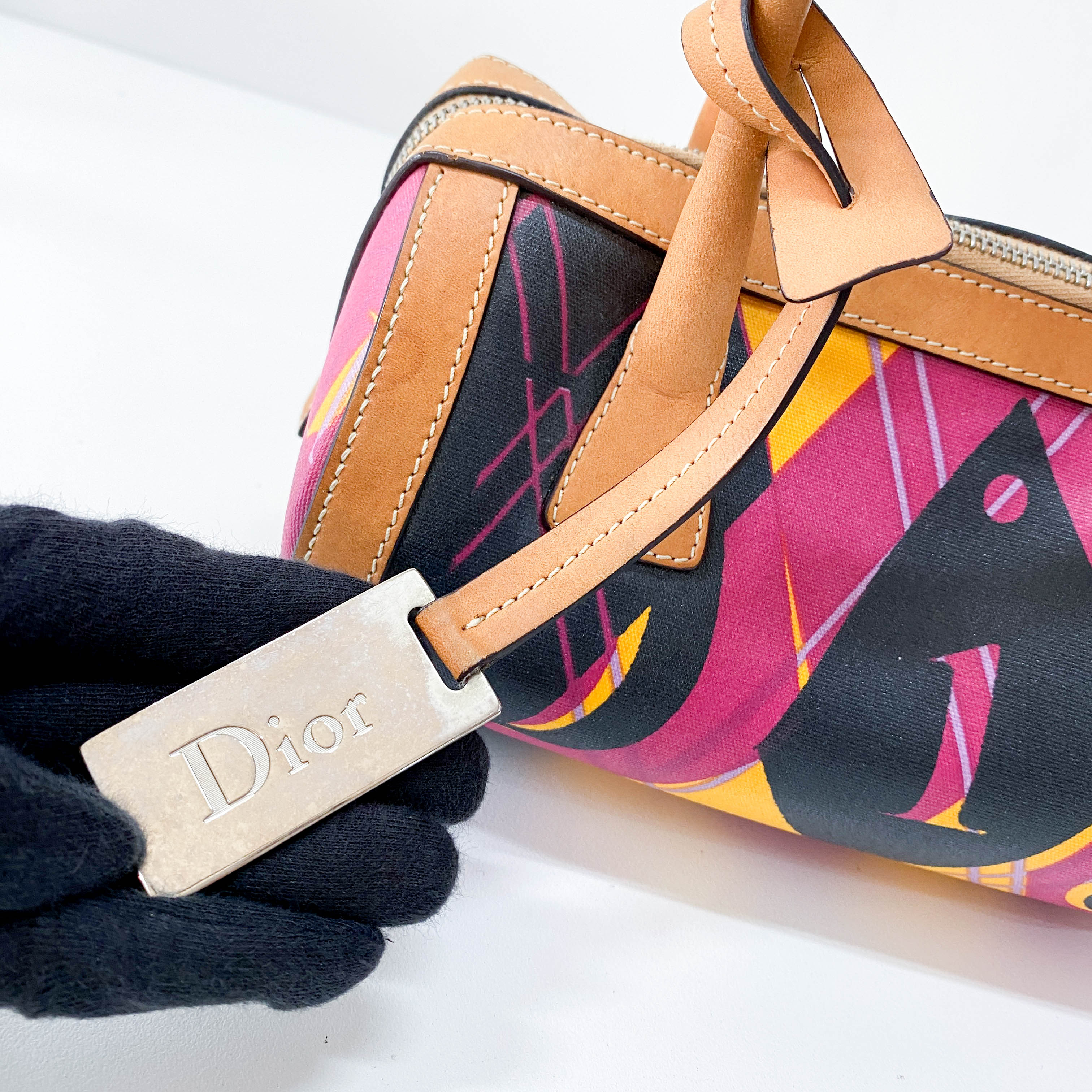 Boston Mini Multi-Colour Coated Canvas Handbag