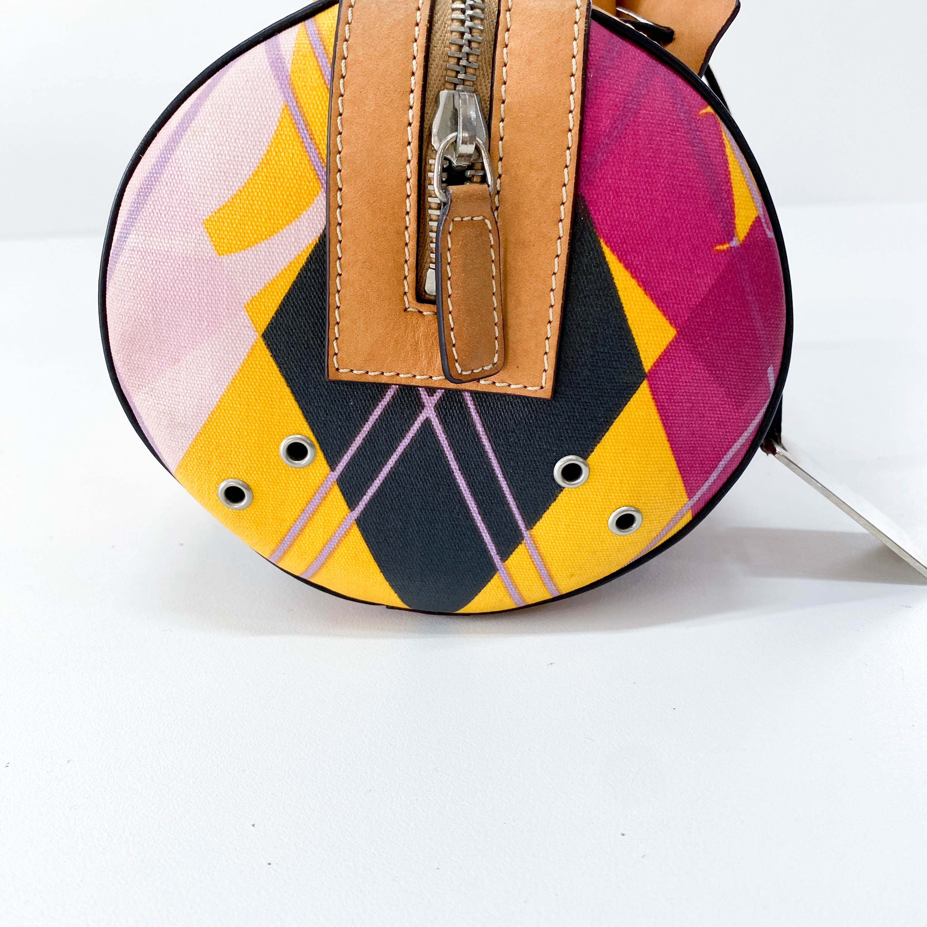 Boston Mini Multi-Colour Coated Canvas Handbag